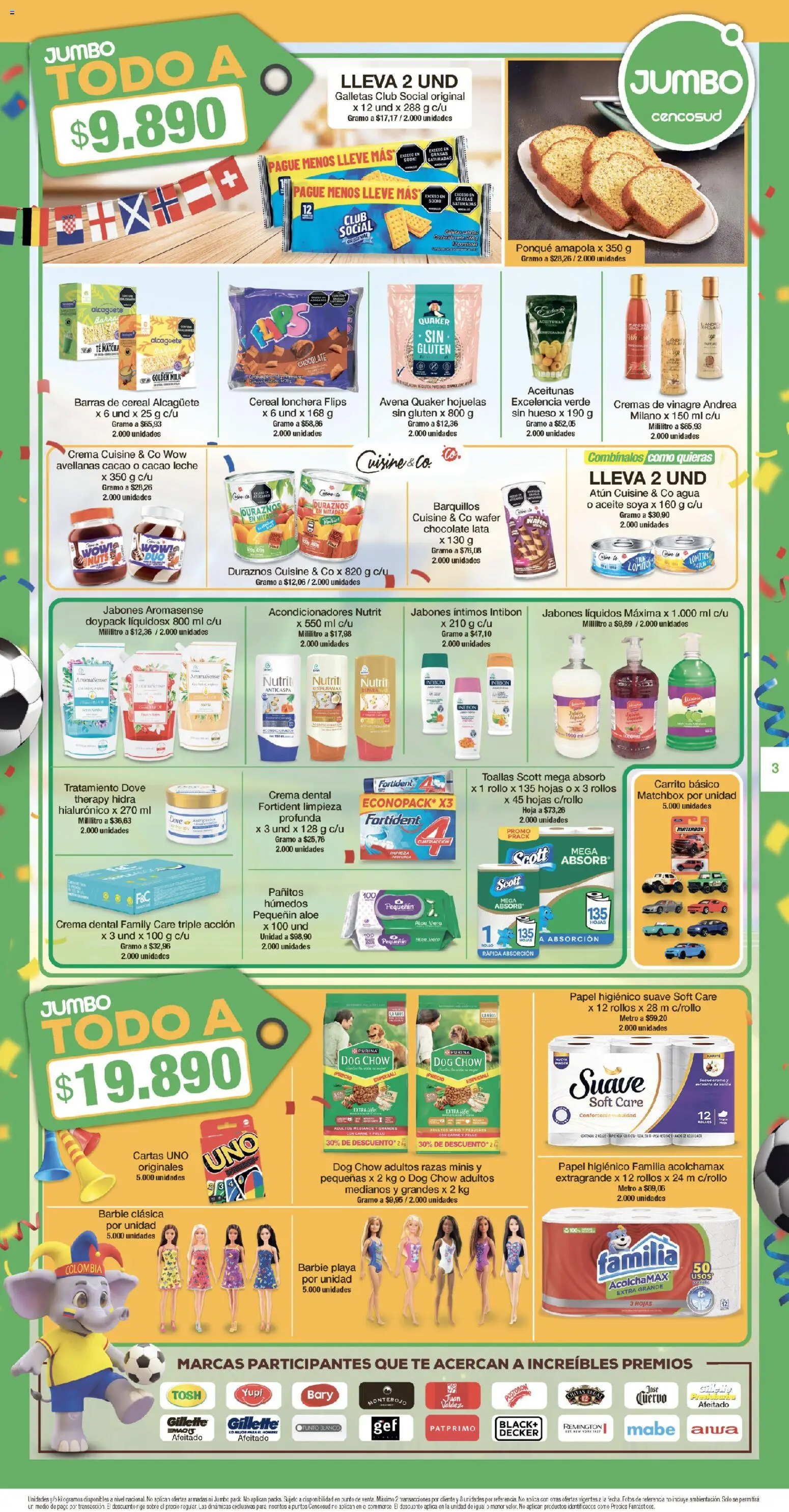 Jumbo revista - valida desde el 23.04.2026 | Página: 3 | Productos: Ponqué, Galletas, Sobre, Vinagre
