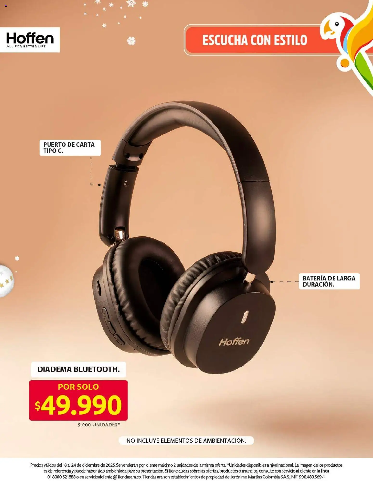 Ara revista - valida desde el 18.12.2025 | Página: 14 | Productos: Sobre, Batería, Diadema