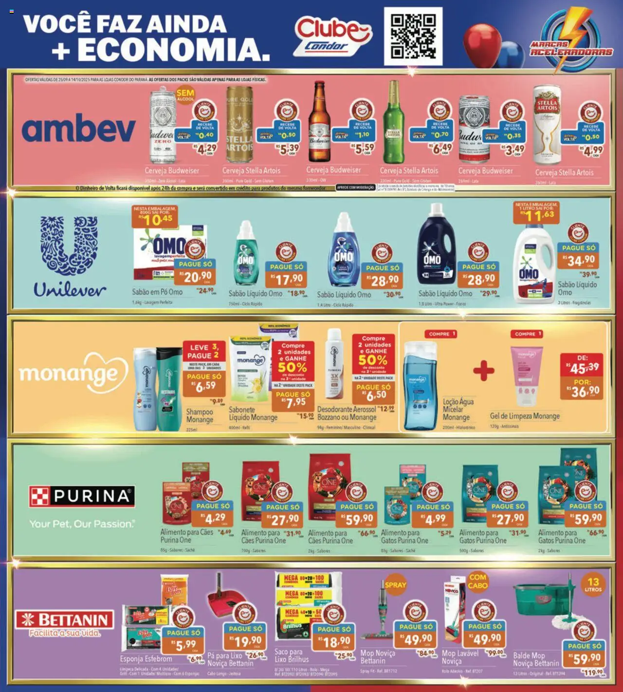 Supermercados Condor Folheto - válido de 25.09.2025 | Página: 5 | Produtos: Mop, Esponja, Água micelar, Sabonete líquido