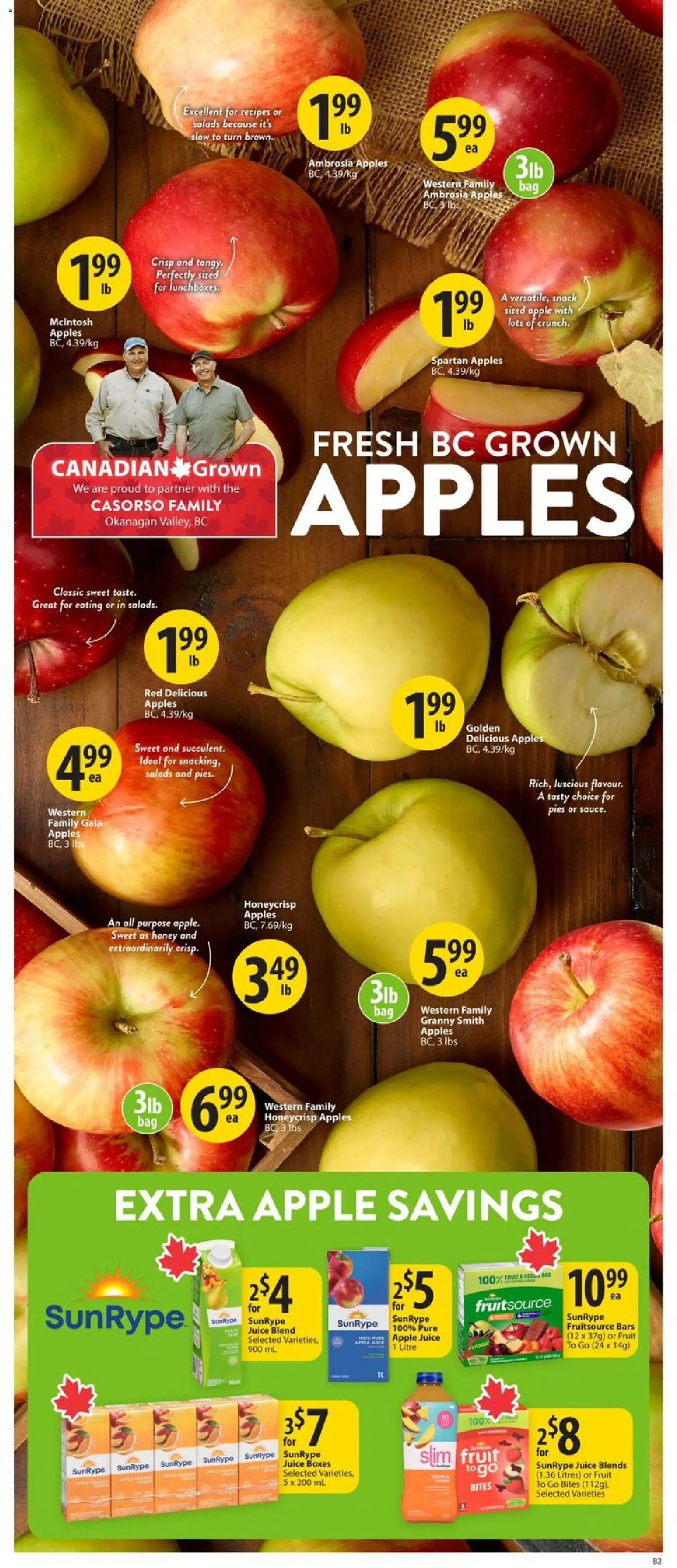 Save on foods flyer valid from 06.11.2025 | Page: 2 | Products: Juice, Apples