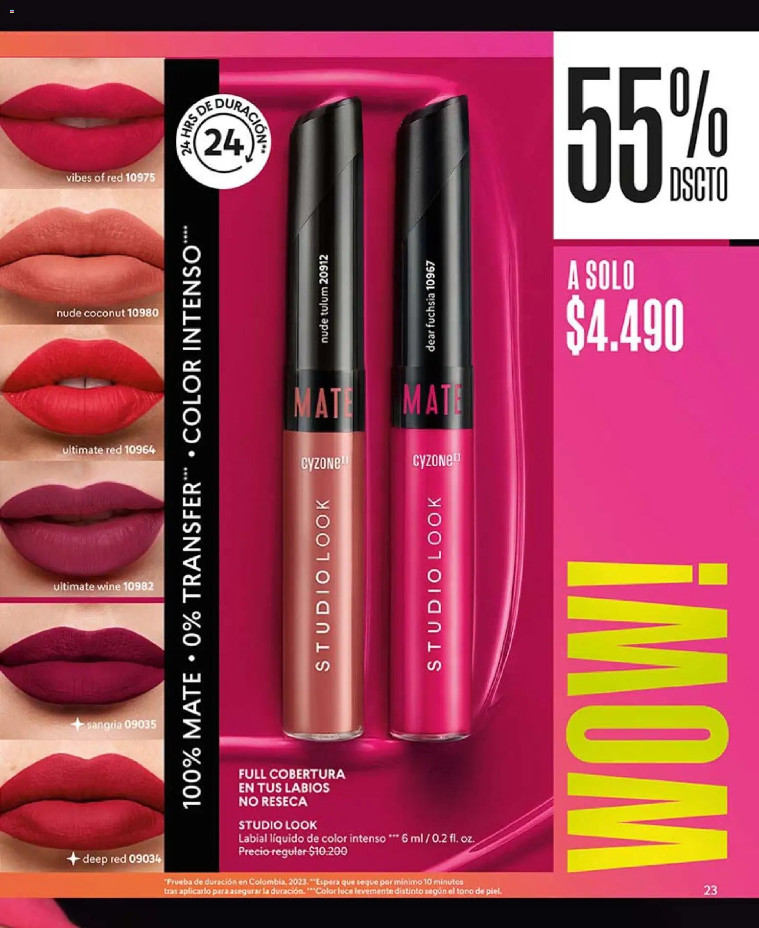 Catálogo CyZone Campaña 5 │ válido desde el 01.03.2026 | Página: 23 | Productos: Mate, Labial