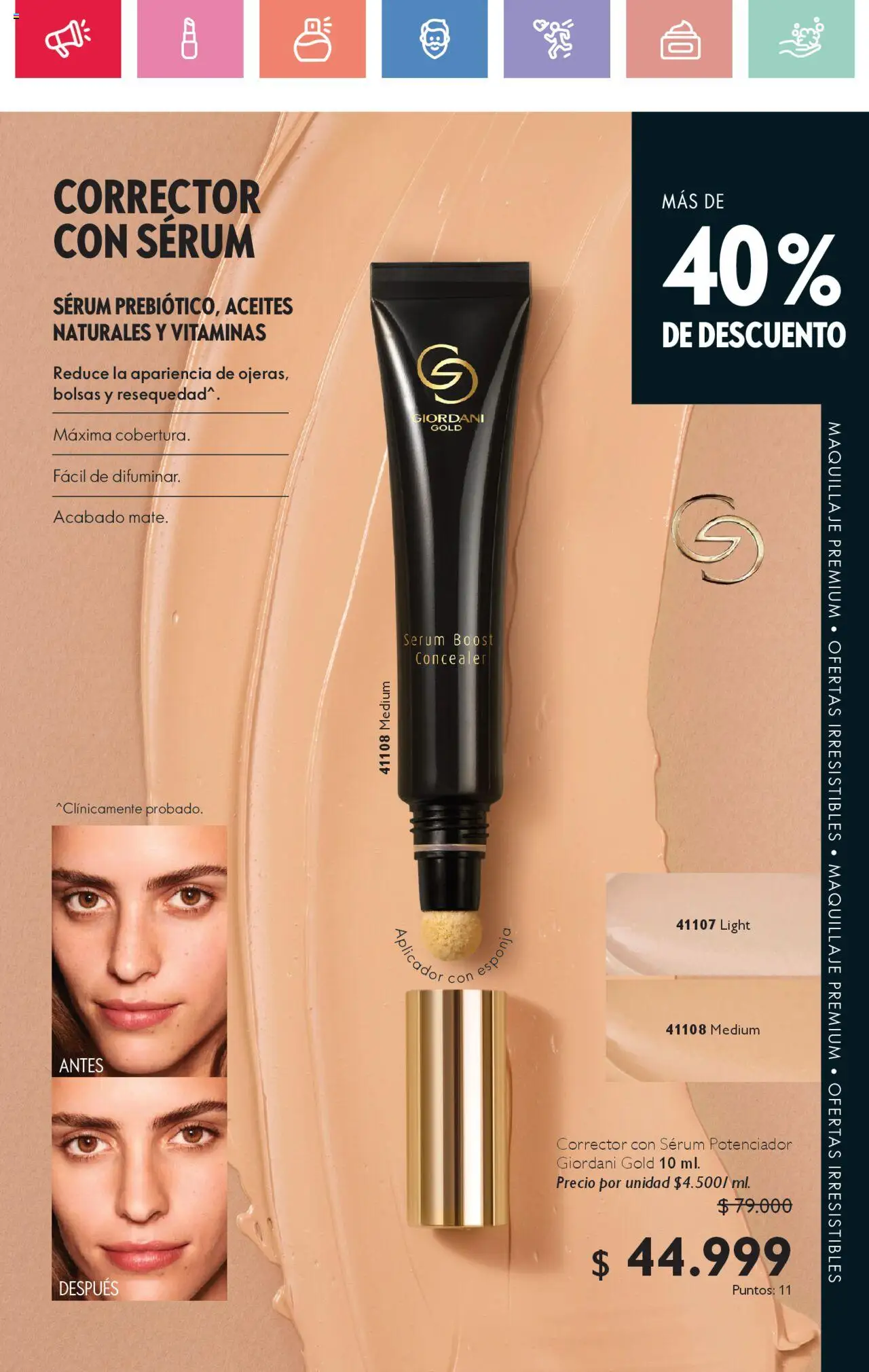 Oriflame revista - valida desde el 02.08.2025 | Página: 115 | Productos: Esponja, Serum, Vitaminas, Corrector