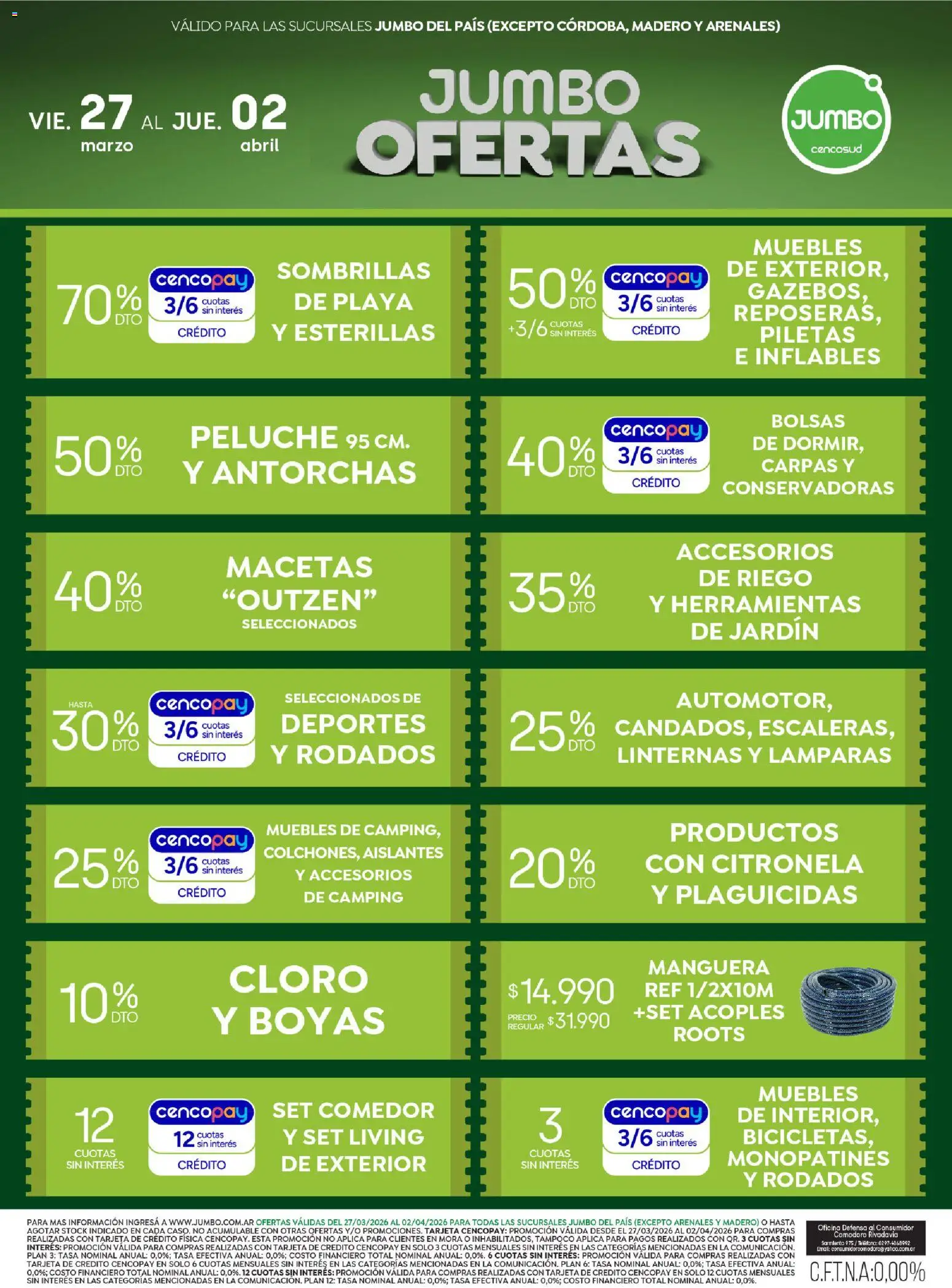 Jumbo - Ofertas | Electro y Hogar │ válido desde el 27.03.2026 | Página: 3 | Productos: Teléfono, Manguera, Citronela