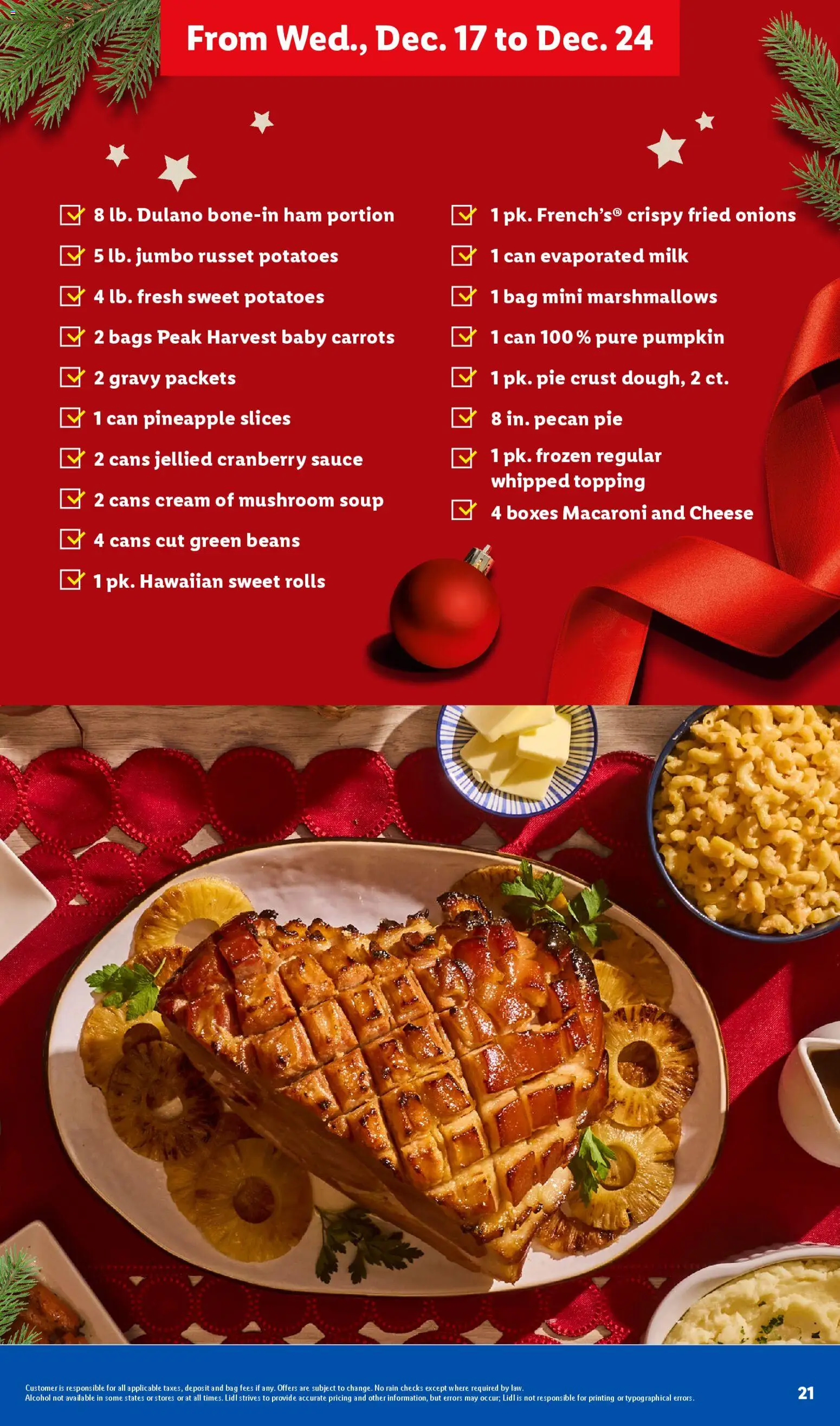 Lidl Weekly Ad - valid from 17.12.2025 | Page: 21 | Products: Cheese, Sauce, Pecan Pie, Bag