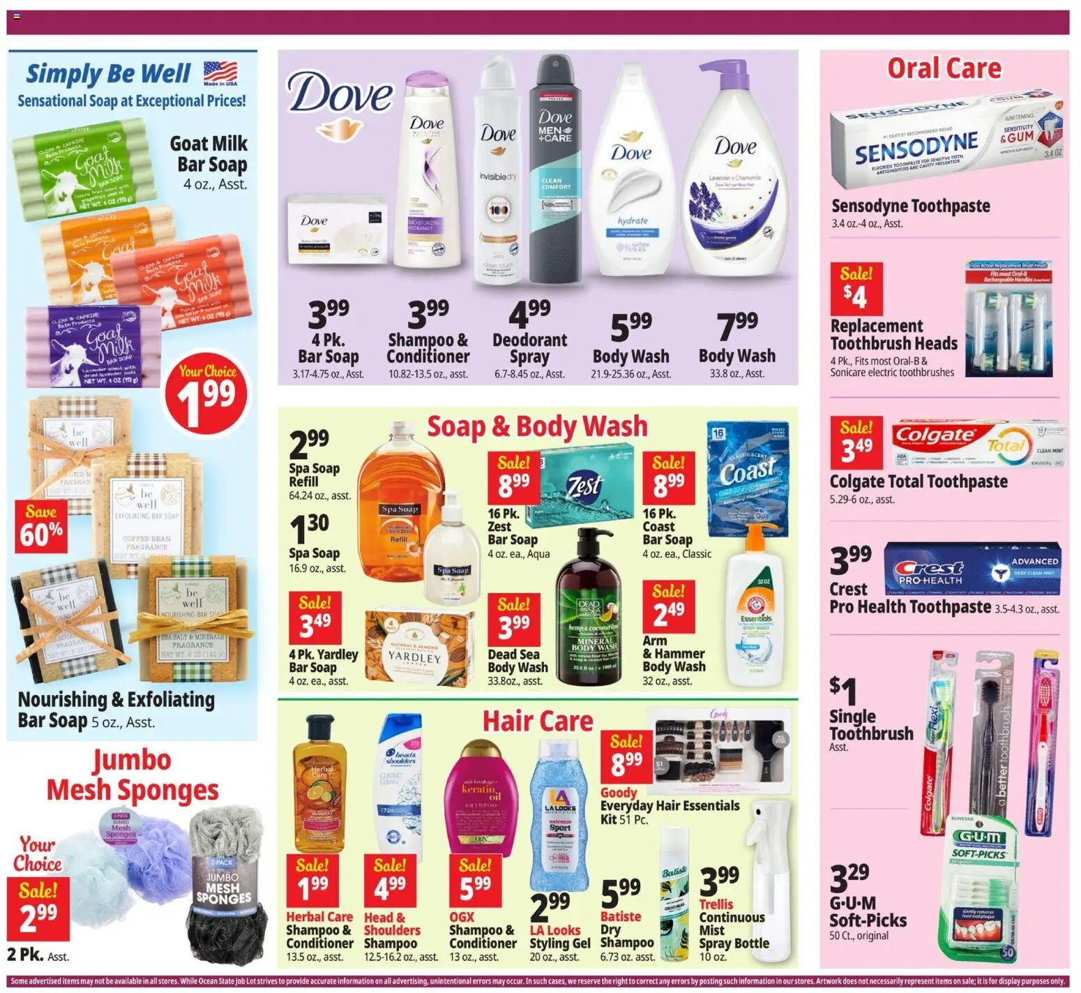 Ocean State Job Lot Weekly Ad - MA - valid from 01.01.2026 | Page: 21 | Products: Shampoo, Coffee, Toothpaste, Salt