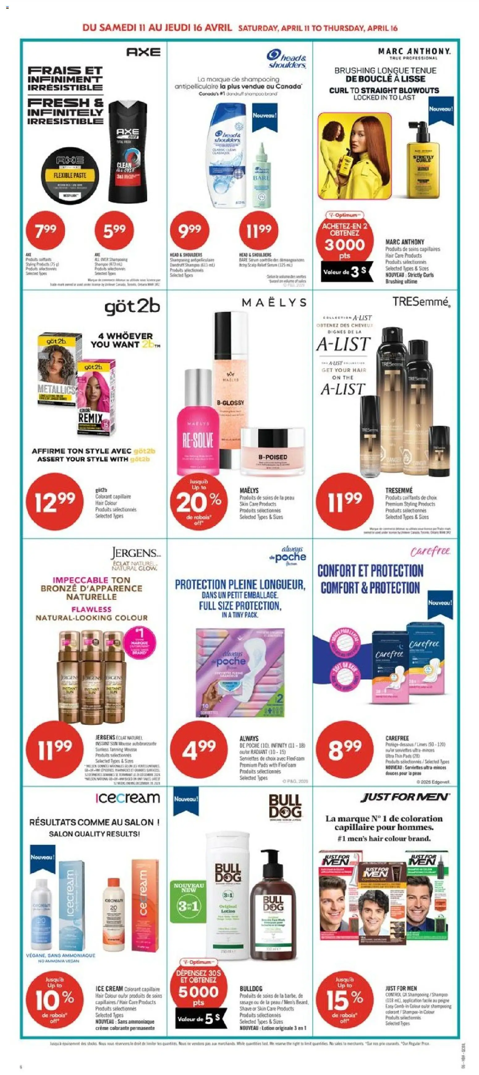 Pharmaprix flyer valid from 10.04.2026 | Page: 10 | Products: Cream, Ice cream, Shampoo, Hair color