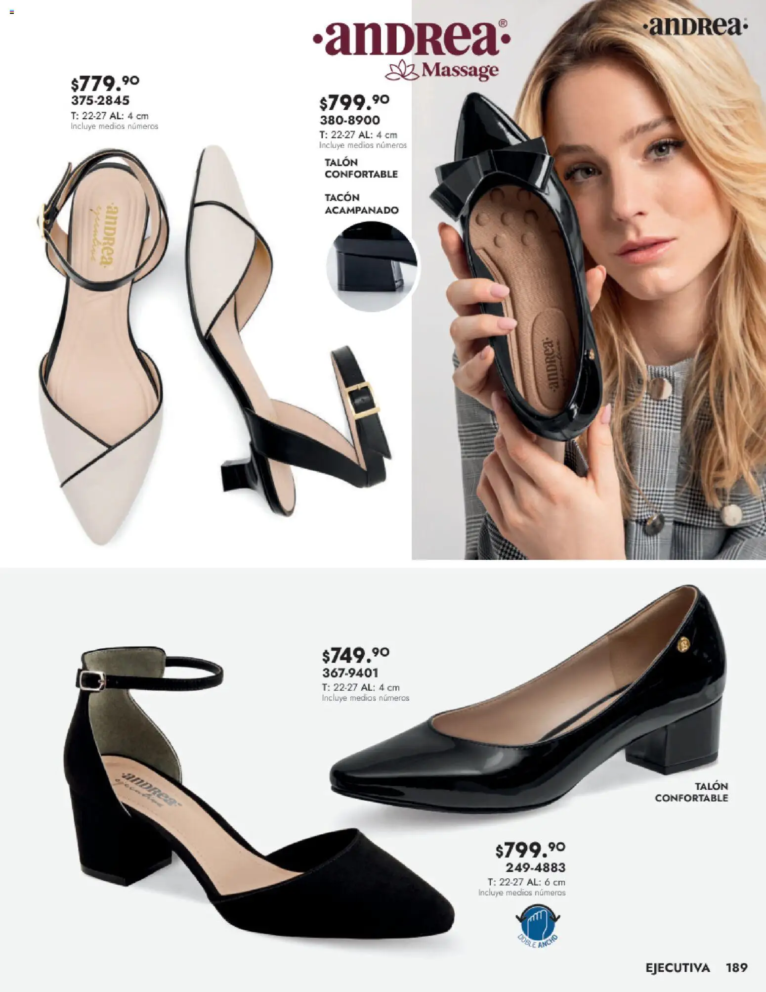 Nuevas ofertas de Andrea válidas en toda la República Mexicana desde el 24.08.2025. ¡Encuentra las mejores ofertas en Andrea - Catálogo Calzado Dama! | Página: 189