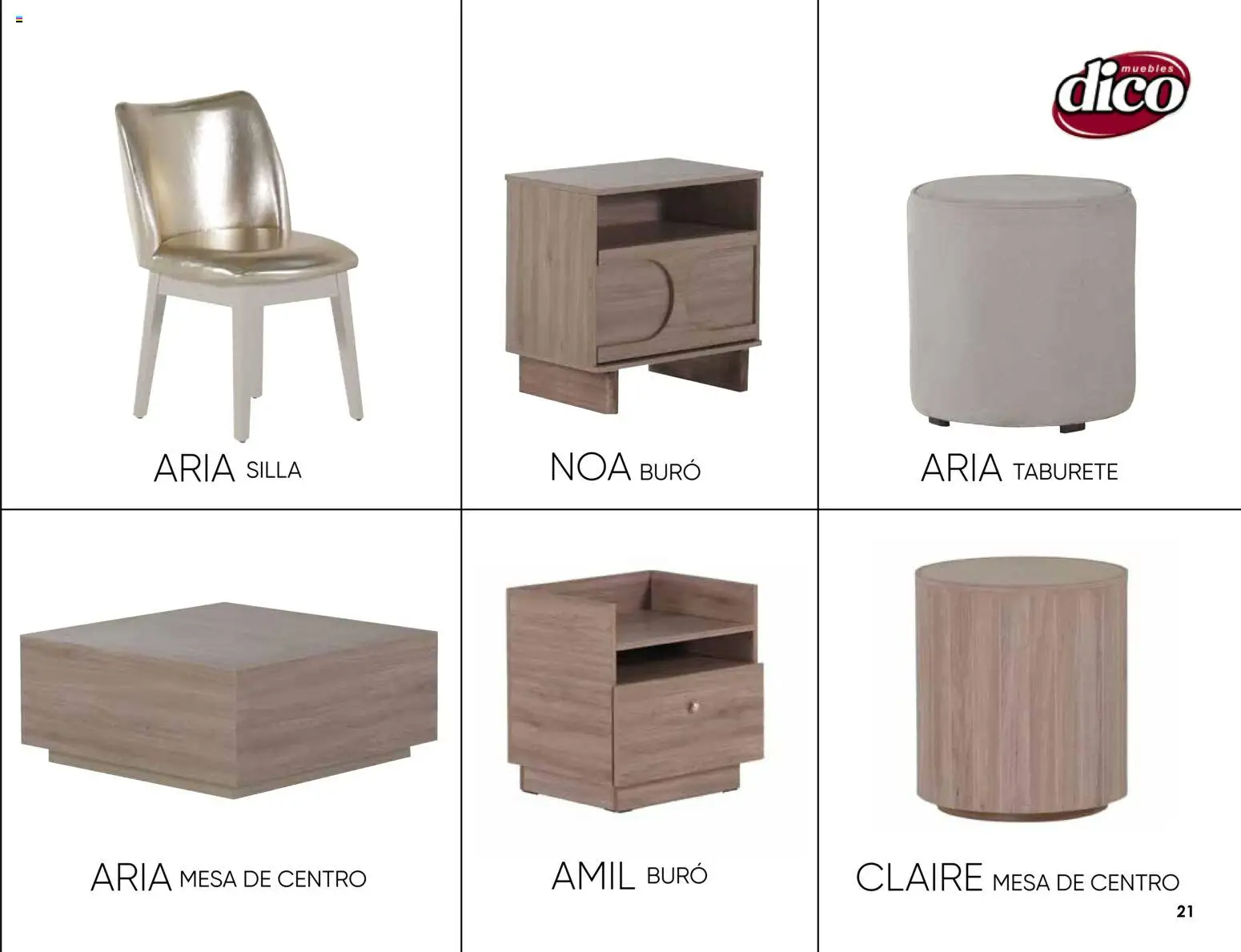 Nuevas ofertas de Muebles Dico válidas en toda la República Mexicana desde el 07.11.2025. ¡Encuentra las mejores ofertas en Muebles Dico catálogo Colección Casa Anahí! | Página: 21 | Productos: Silla, Buró, Mesa de centro, Mesa