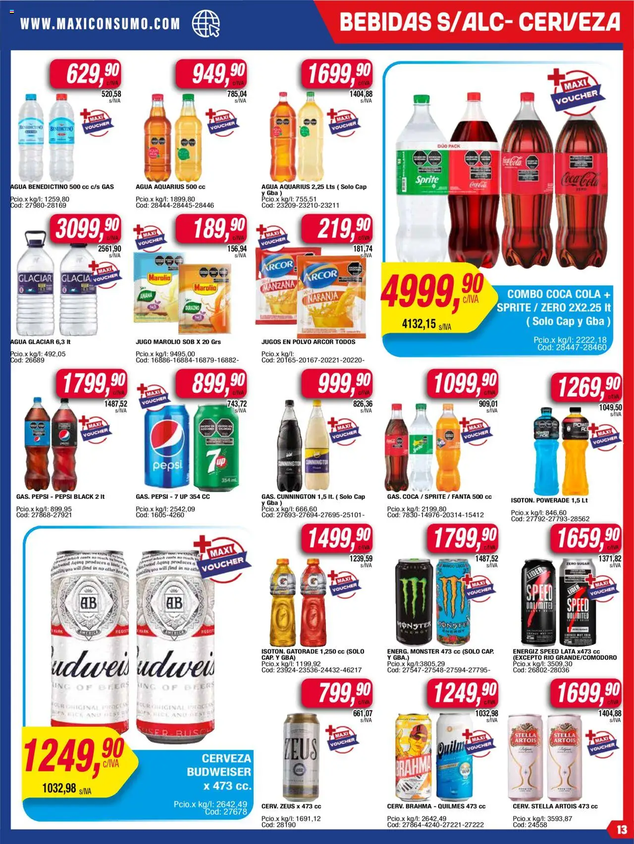 Maxiconsumo ofertas │ válido desde el 23.06.2025 | Página: 13 | Productos: Durazno, Polvo, Manzana, Mango