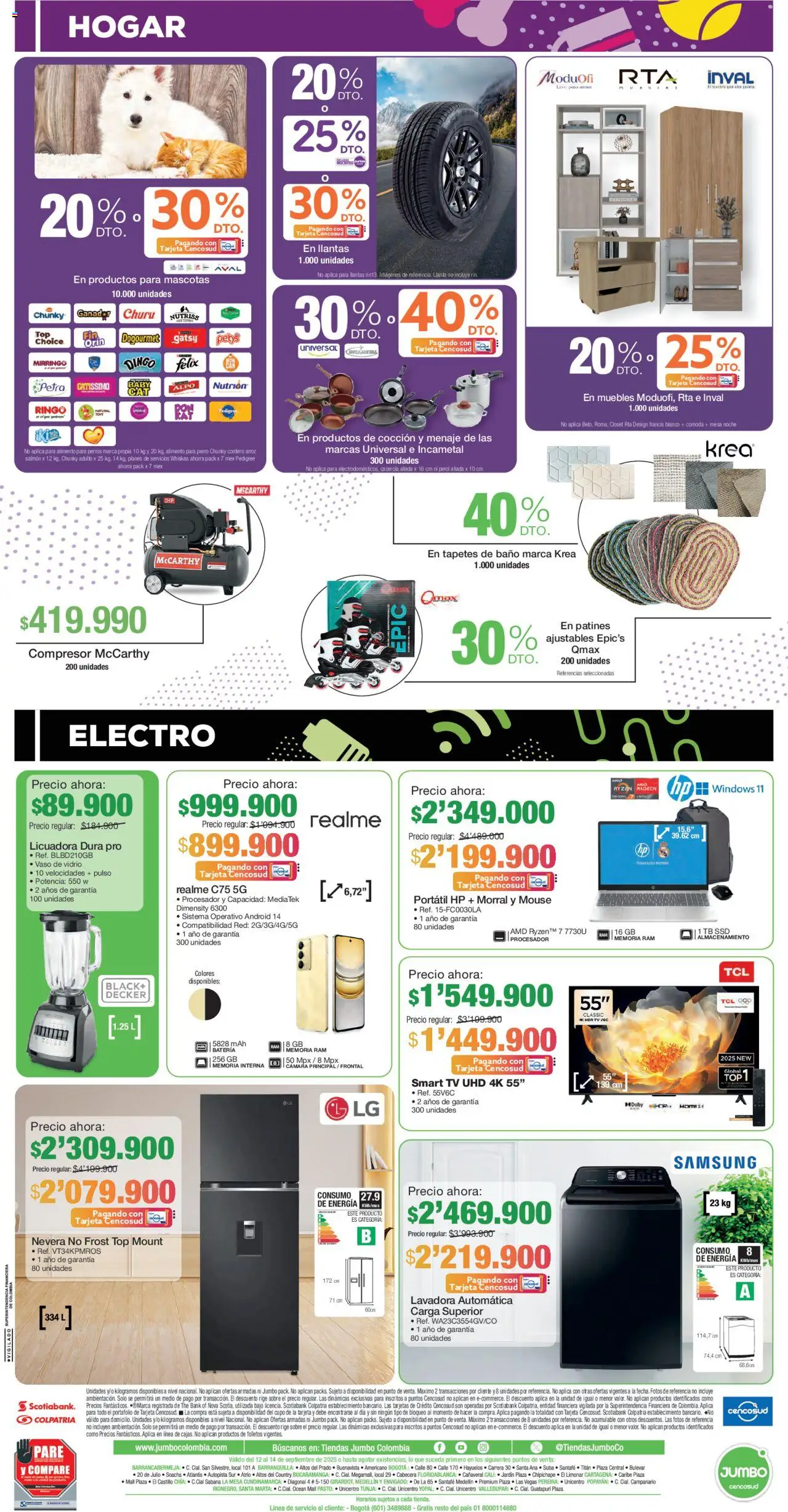 Jumbo revista - valida desde el 12.09.2025 | Página: 8 | Productos: Sobre, Baño, Clóset, Morral