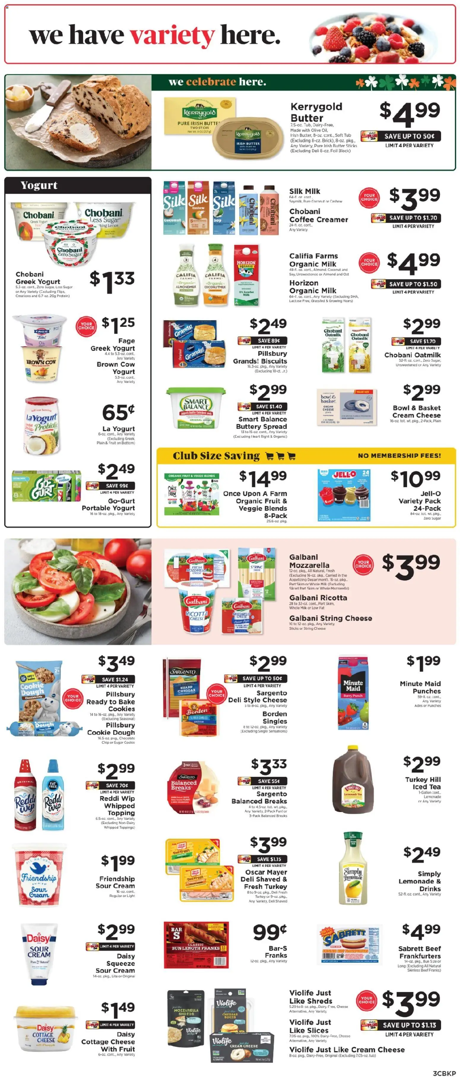 ShopRite Weekly Ad - valid from 27.02.2026 | Page: 7 | Products: Cheese, Yogurt, Sour cream, Chocolate Chip