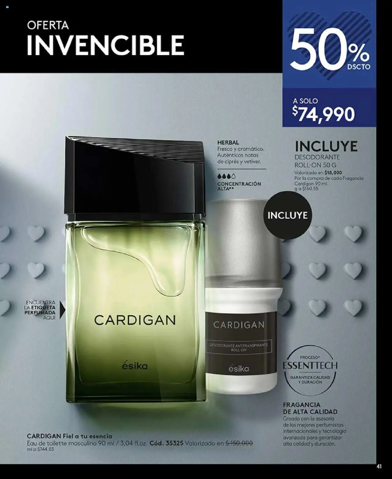 Ésika revista - valida desde el 29.07.2025 | Página: 41 | Productos: Fragancia, Eau de toilette, Desodorante, Antitranspirante