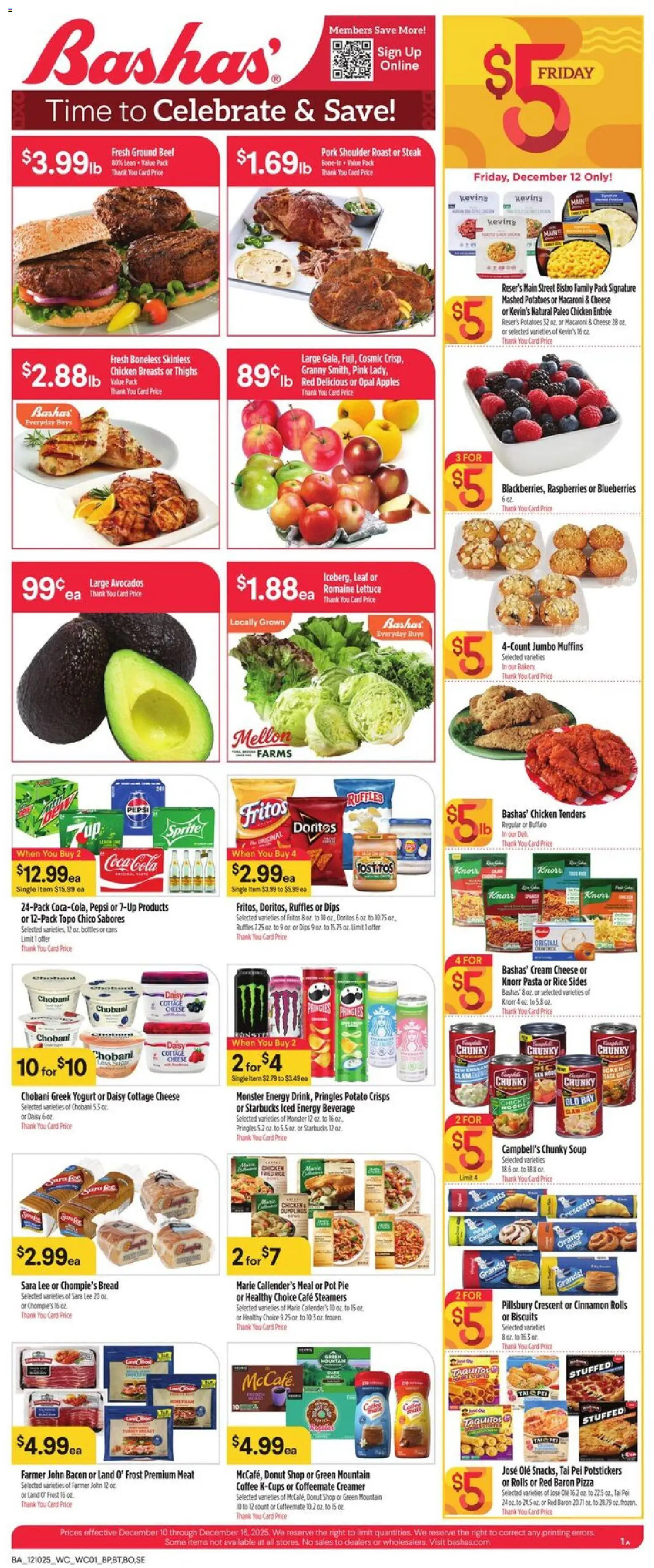 Basha's Weekly Ad - valid from 10.12.2025 | Page: 3 | Products: Bakery, Yogurt, Bread, Potatoes