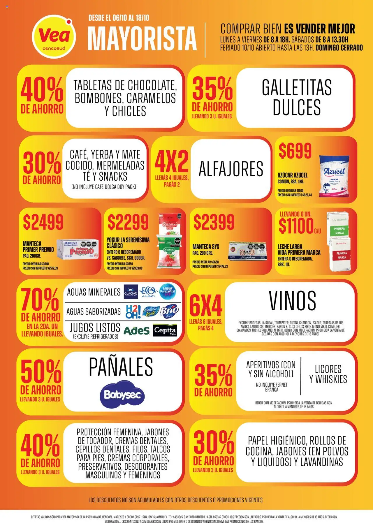 Vea - Ofertas mayorista │ válido desde el 06.10.2025 | Página: 1 | Productos: Mate, Yerba, Fernet, Leche