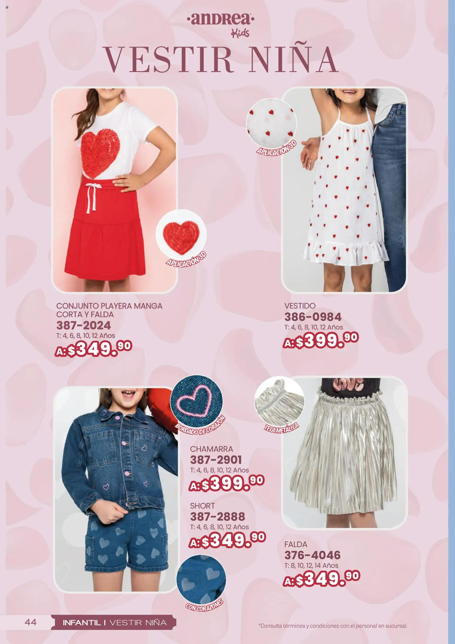 Nuevas ofertas de Andrea válidas en toda la República Mexicana desde el 25.01.2026. ¡Encuentra las mejores ofertas en Andrea catálogo San Vatentín! | Página: 44 | Productos: Manga, Vestido, Playera, Falda