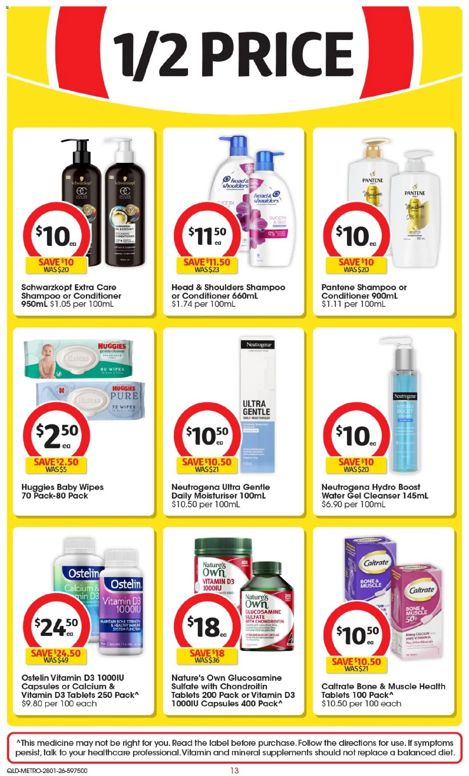 Coles catalogue - valid from 28.01.2026 | Page: 14 | Products: Shampoo, Water, Tablets, Vitamin