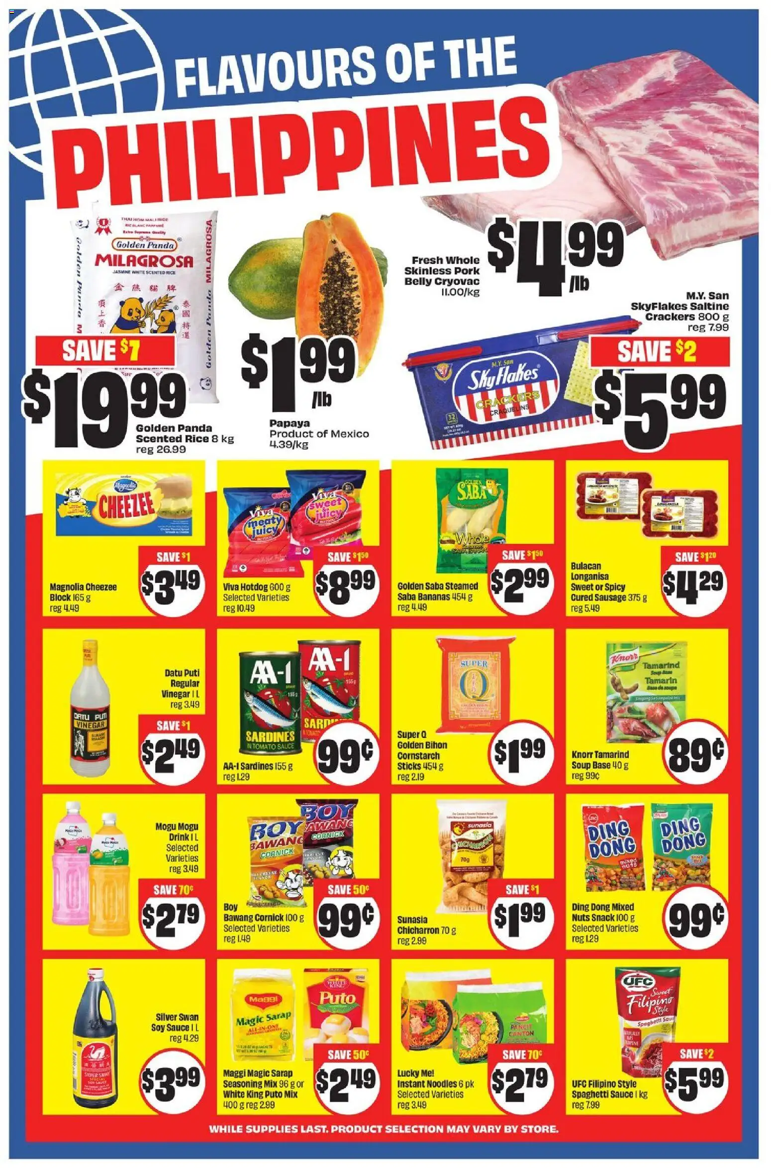 FreshCo flyer valid from 20.11.2025 | Page: 10 | Products: Noodles, Nuts, Pork, Bananas