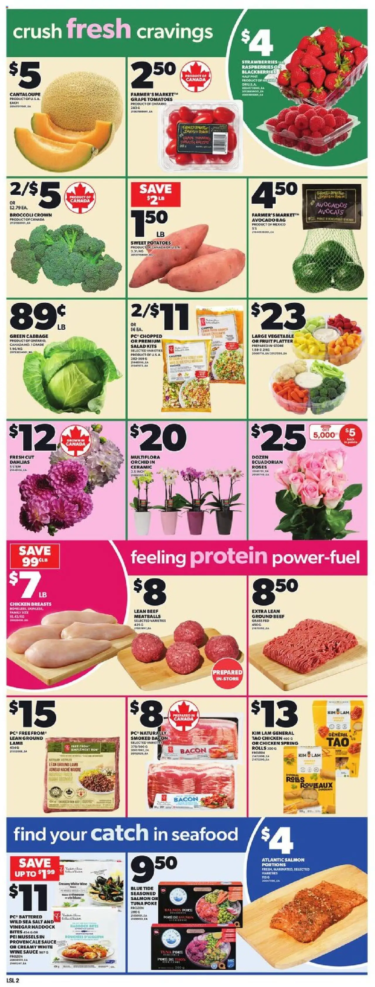 Loblaws flyer valid from 25.09.2025 | Page: 5 | Products: Salad, PC, Potatoes, Wine