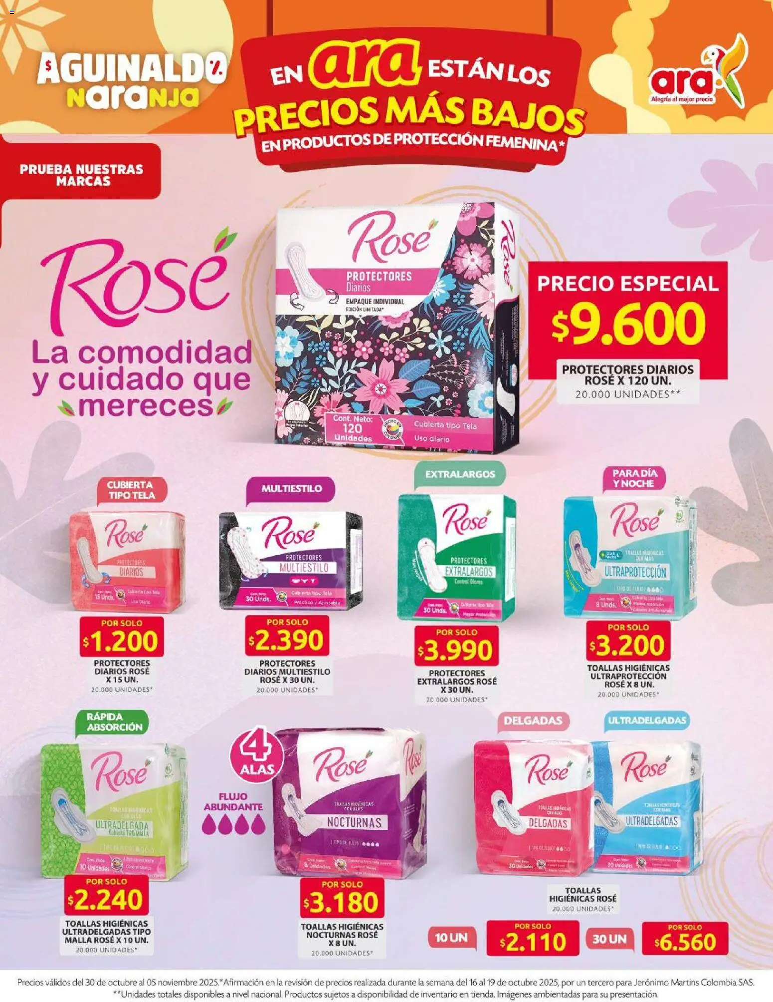 Ara revista - valida desde el 30.10.2025 | Página: 7 | Productos: Protectores diarios, Individual, Toallas