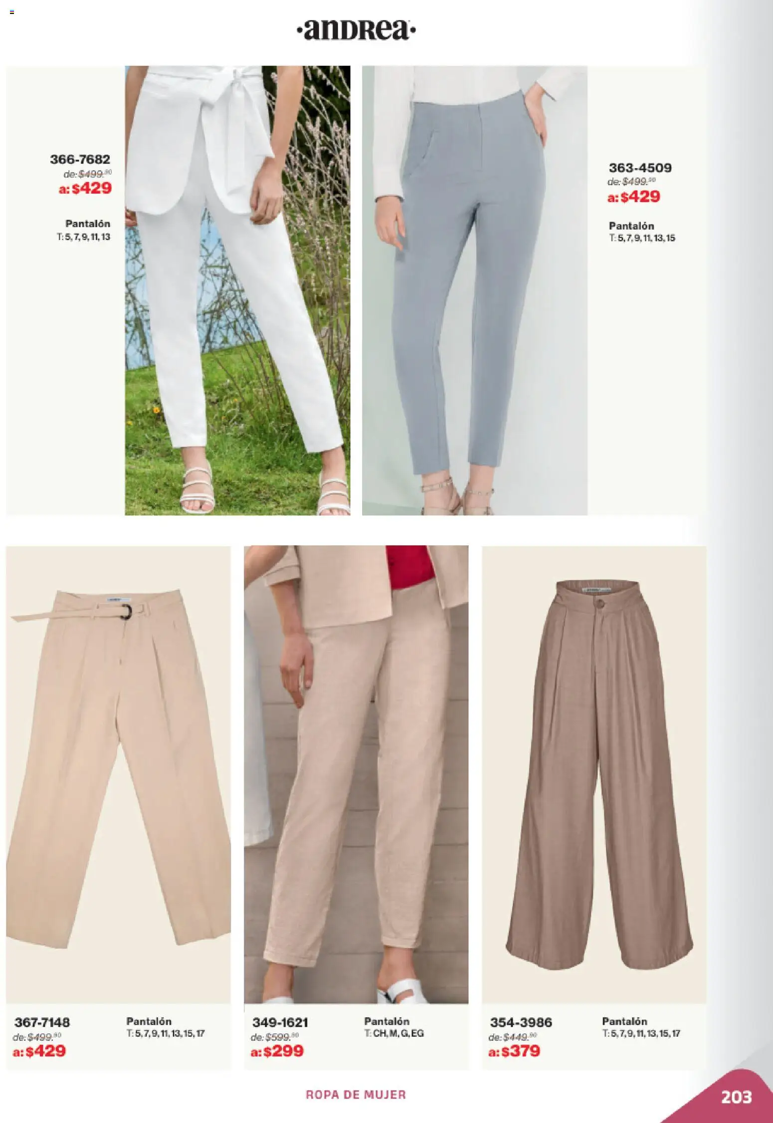 Nuevas ofertas de Andrea válidas en toda la República Mexicana desde el 02.11.2025. ¡Encuentra las mejores ofertas en Andrea catálogo Outlet! | Página: 203 | Productos: Ropa