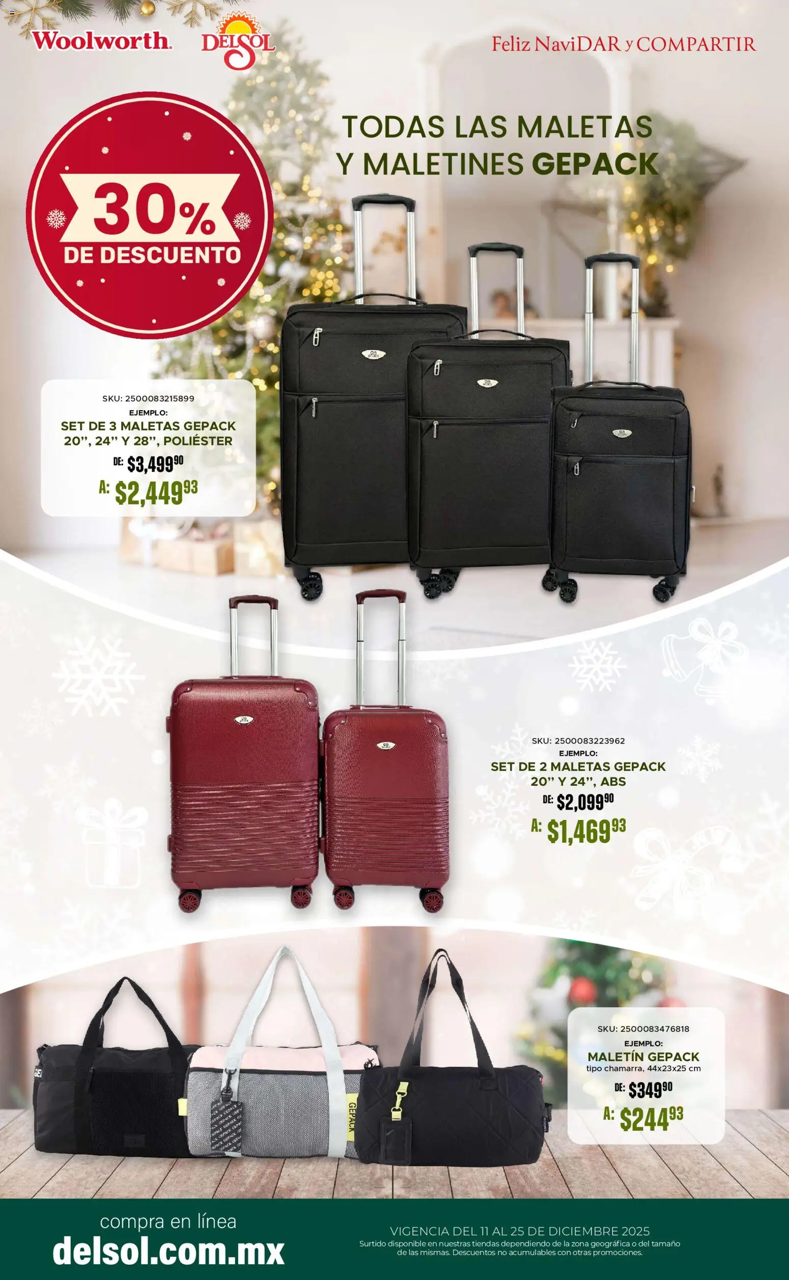 Nuevas ofertas de Del Sol y Woolworth válidas en toda la República Mexicana desde el 11.12.2025. ¡Encuentra las mejores ofertas en Del Sol y Woolworth catálogo! | Página: 21