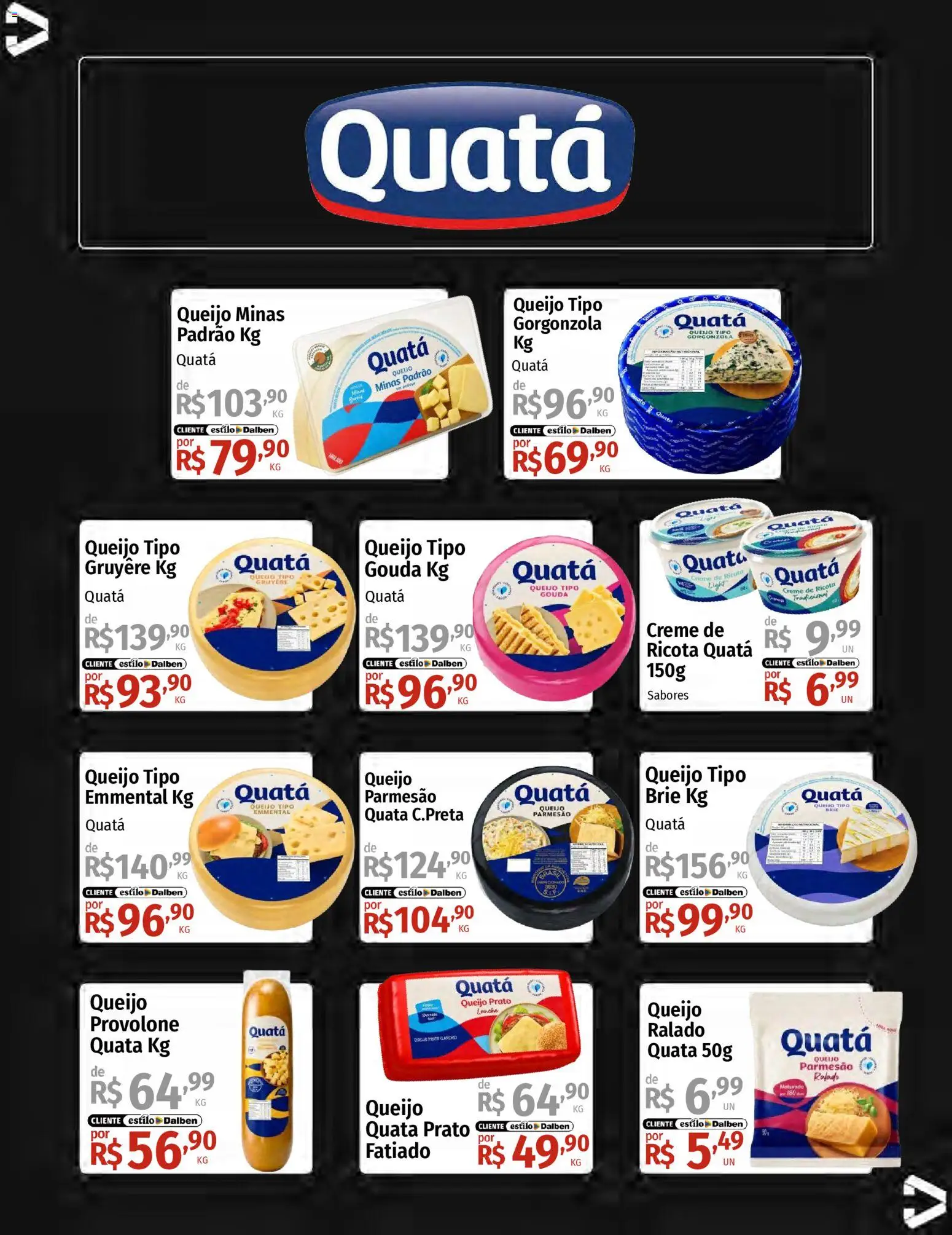 Supermercado Dalben Folheto - válido de 13.11.2025 | Página: 20 | Produtos: Parmesão, Gouda, Creme, Queijo parmesão