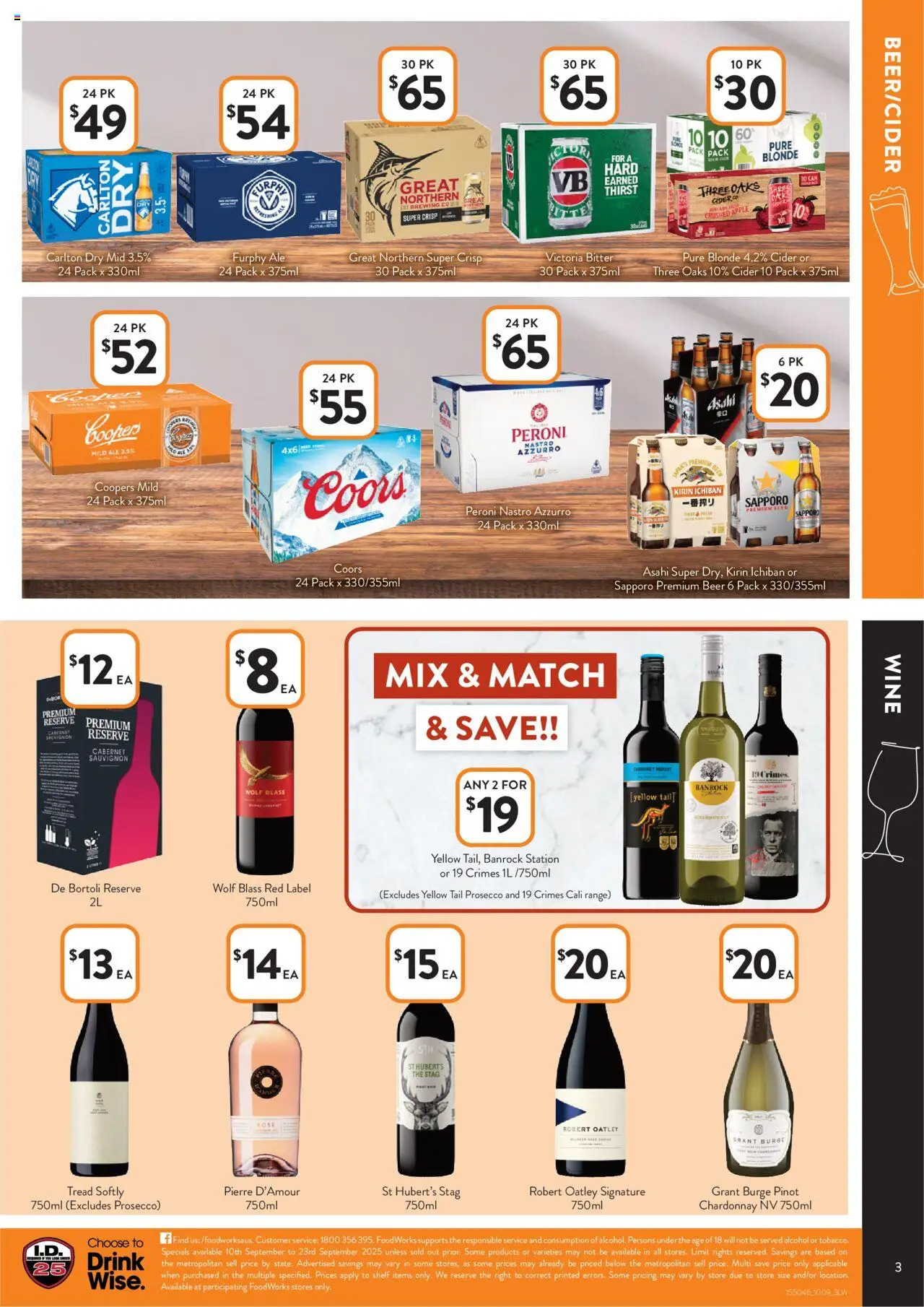 Foodworks catalogue - valid from 10.09.2025 | Page: 3 | Products: Shelf, Wine, Beer, Press