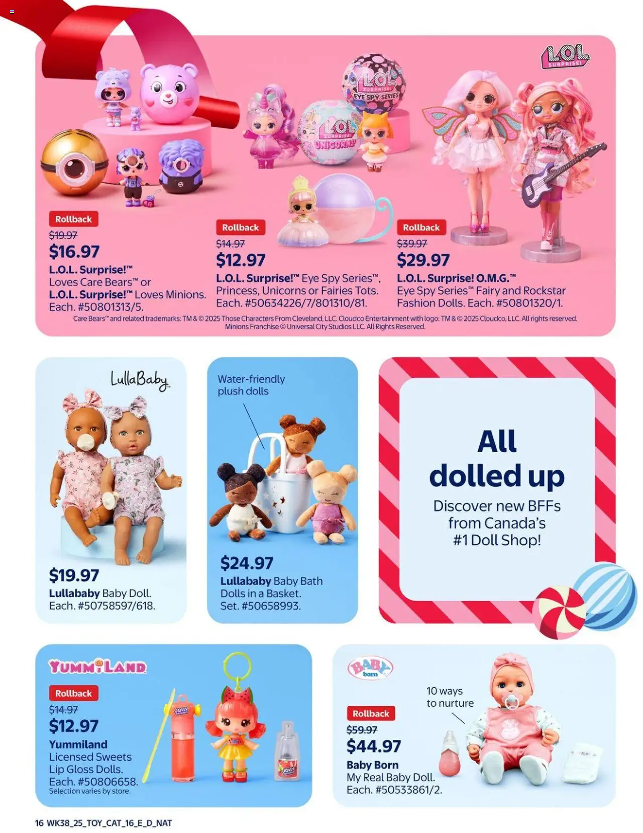 Walmart flyer valid from 16.10.2025 | Page: 18 | Products: Lip gloss, Bath, Basket