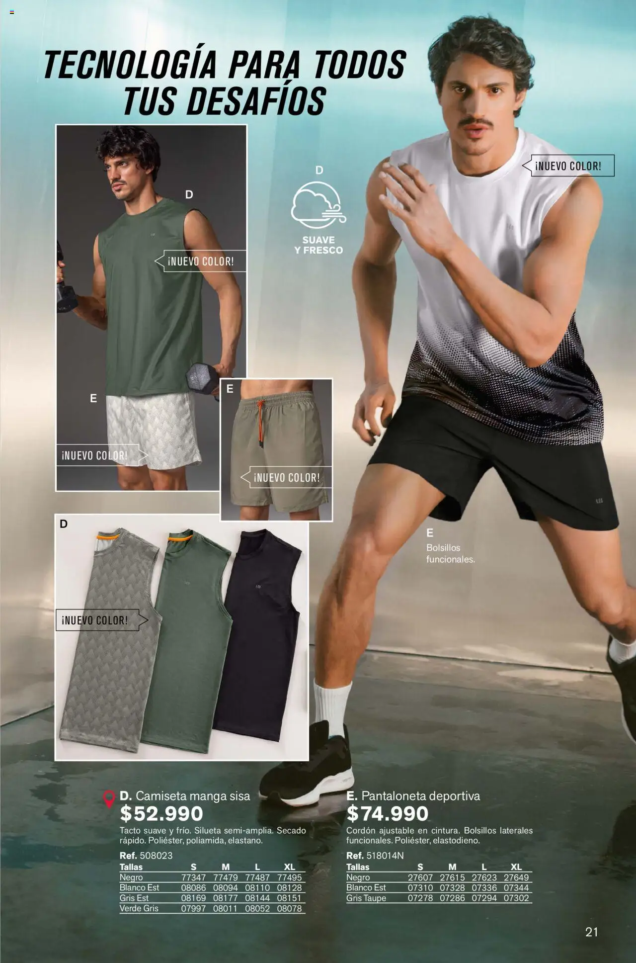 Leonisa revista - valida desde el 01.10.2025 | Página: 21 | Productos: Camiseta, Camiseta manga sisa, Pantaloneta