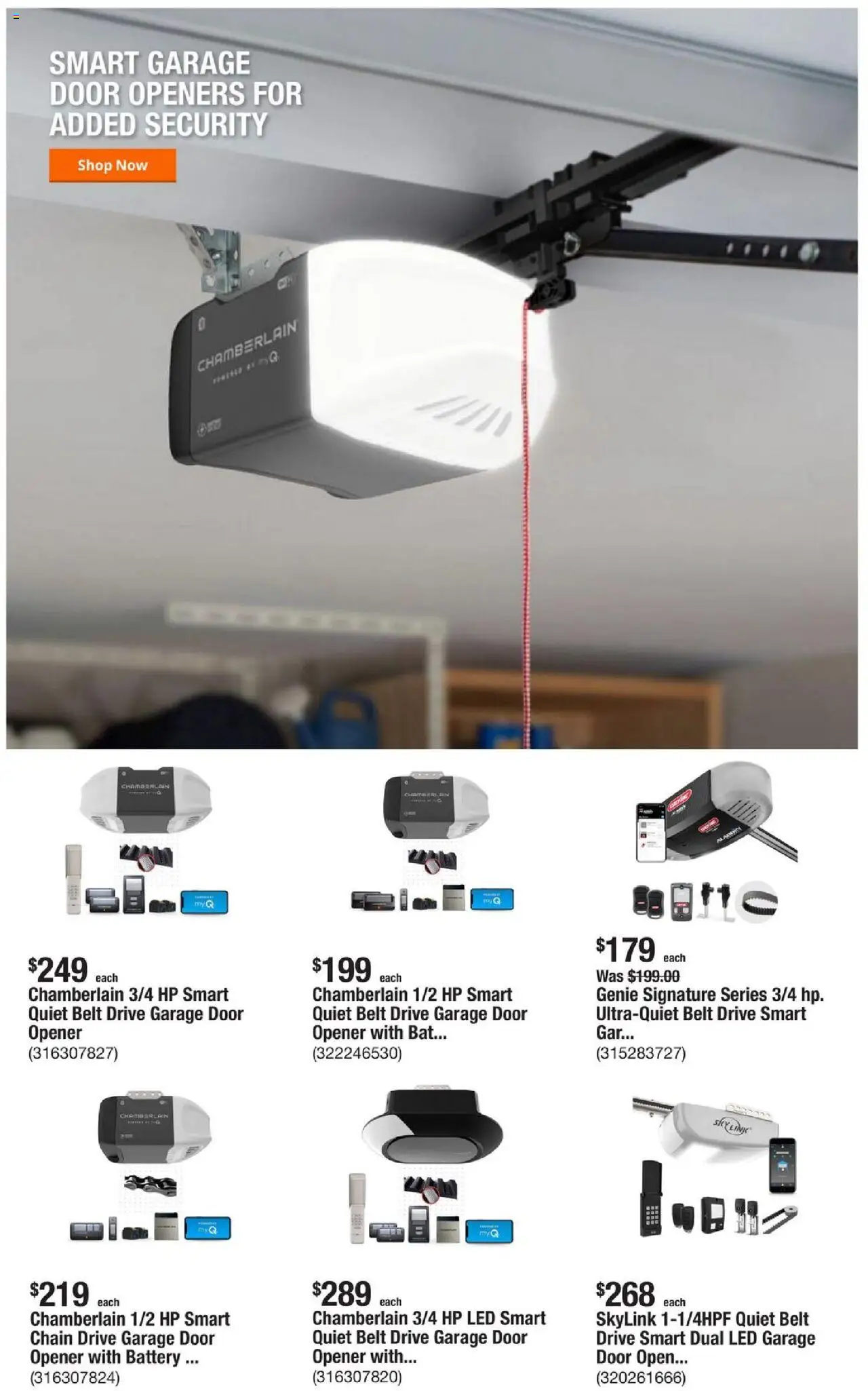 Home Depot Weekly Ad - FL - valid from 11.09.2025 | Page: 7 | Products: Opener, Battery, Belt