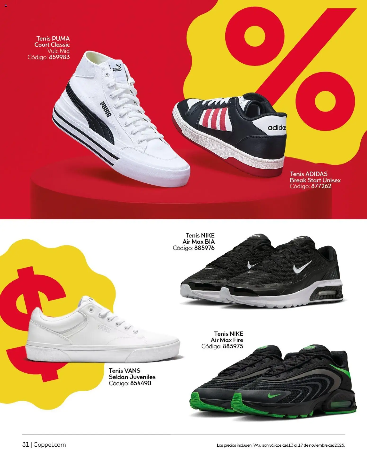 Nuevas ofertas de Coppel válidas en toda la República Mexicana desde el 13.11.2025. ¡Encuentra las mejores ofertas en Coppel Buen Fin! | Página: 32 | Productos: Tenis
