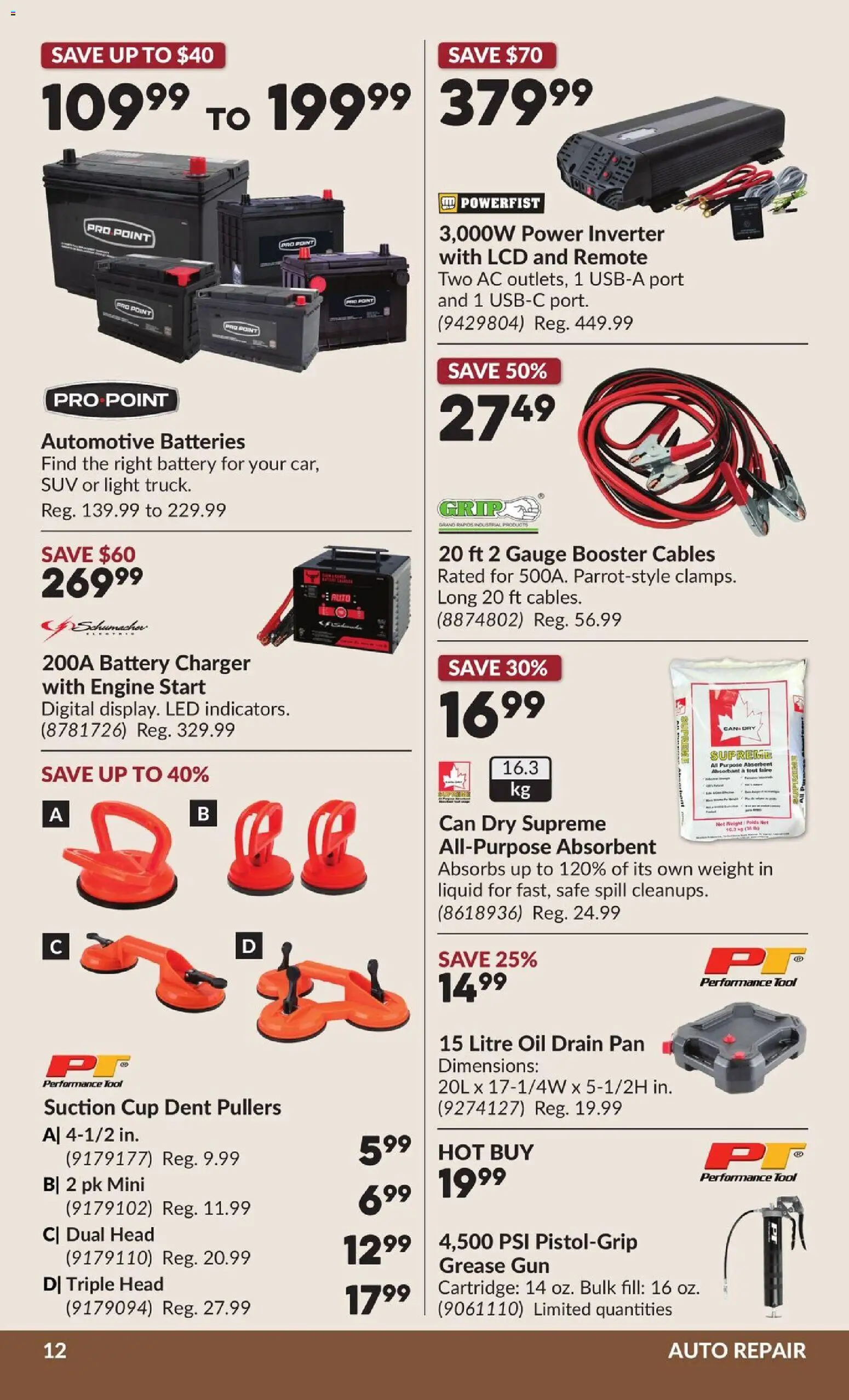 Princess Auto flyer valid from 27.01.2026 | Page: 20 | Products: Battery, Oil