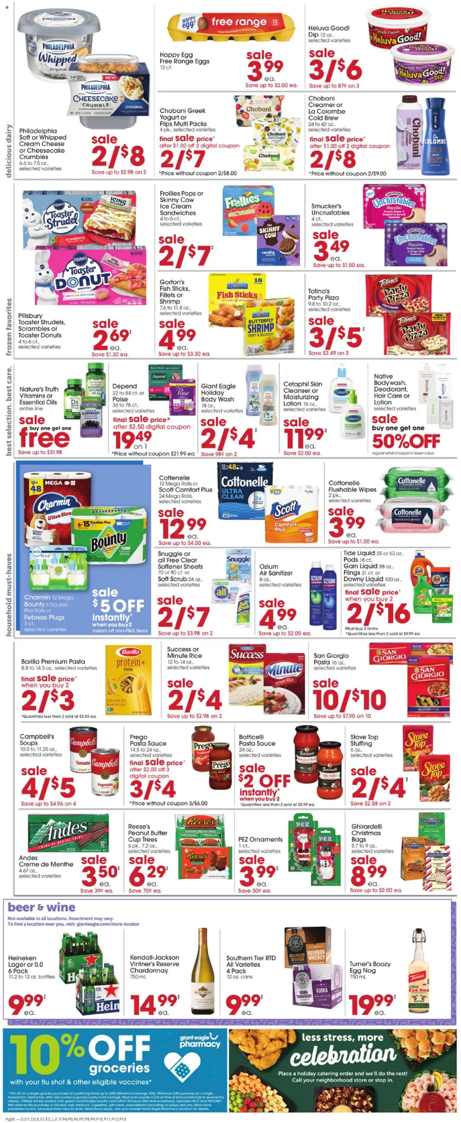 Giant Eagle Weekly Ad - valid from 04.12.2025 | Page: 6 | Products: Cheese, Coffee, Whiskey, Stove