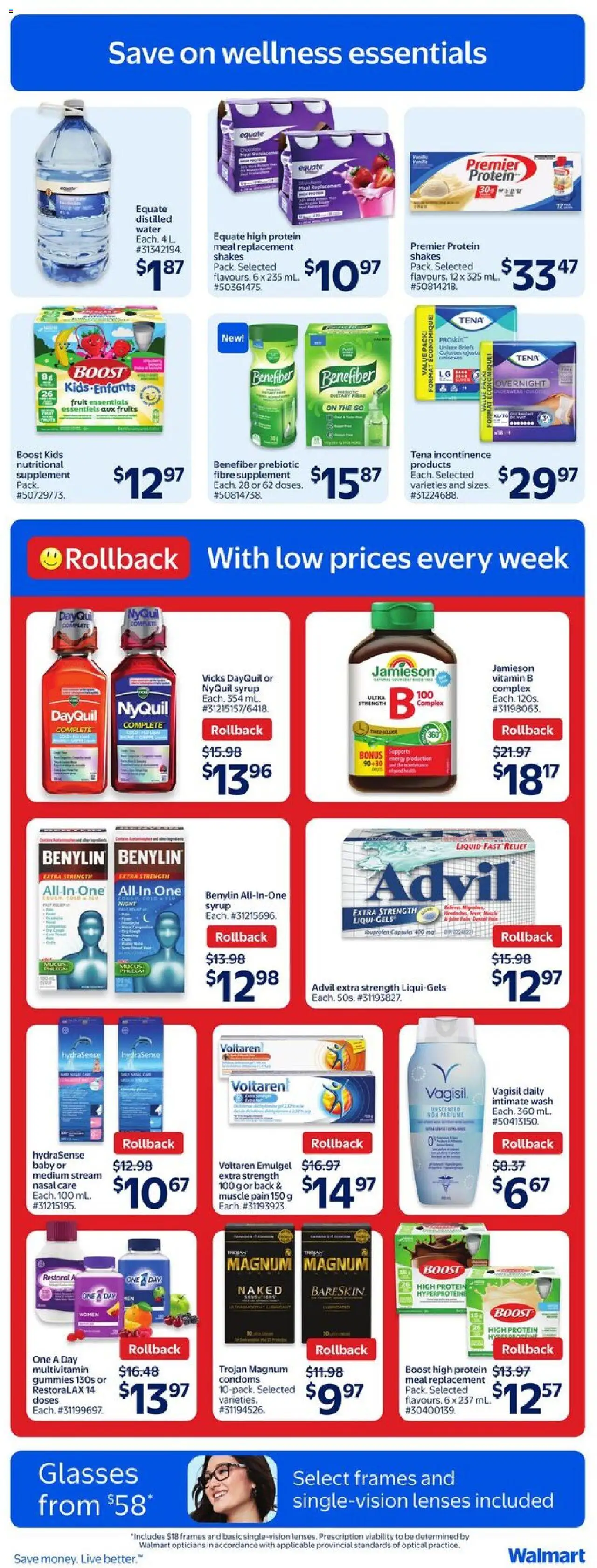 Walmart flyer valid from 09.10.2025 | Page: 13 | Products: Glasses, Briefs
