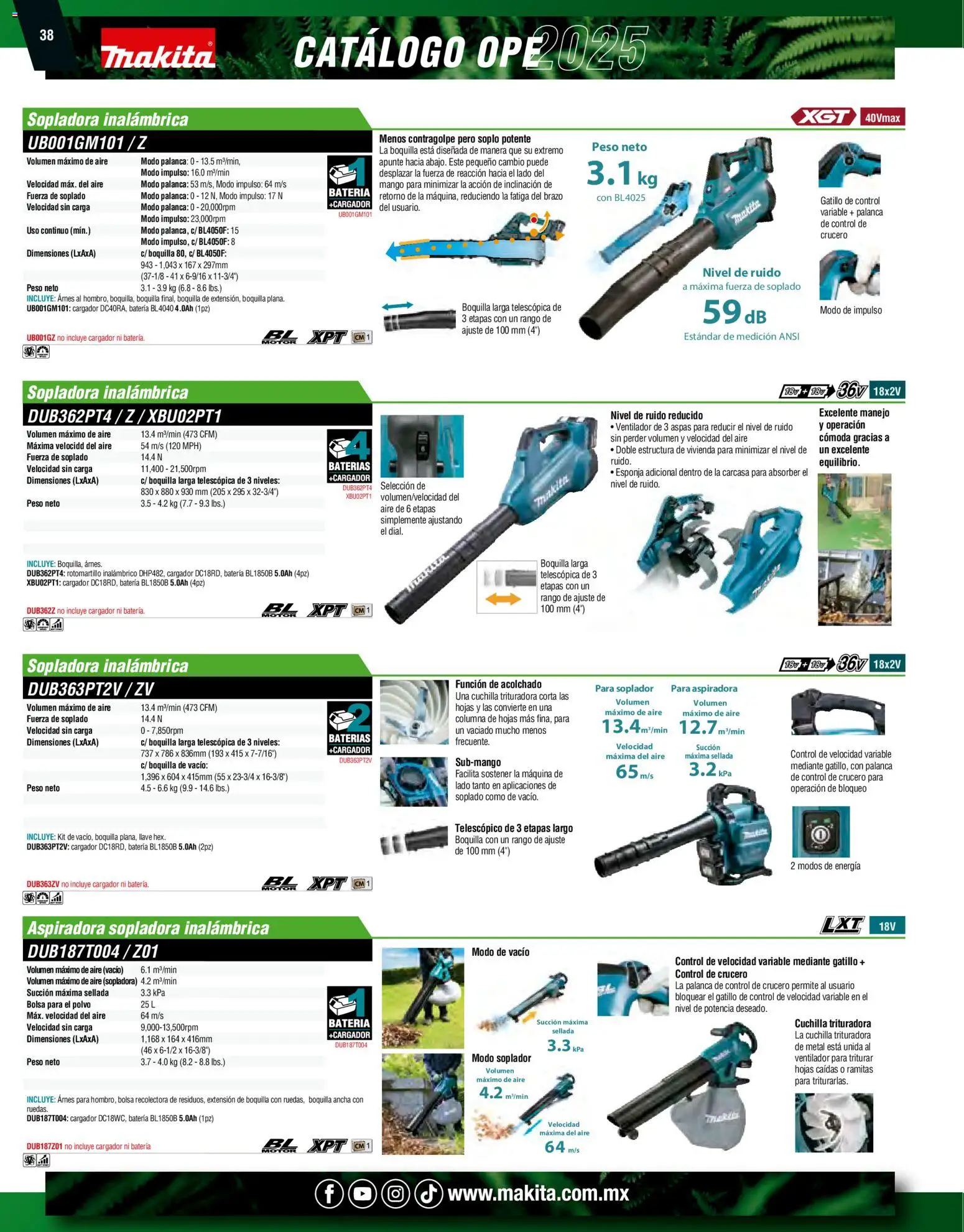 Nuevas ofertas de Makita válidas en toda la República Mexicana desde el 07.10.2024. ¡Encuentra las mejores ofertas en Makita catálogo Ope! | Página: 38 | Productos: Usb, Ventilador, Cargador, Lámpara