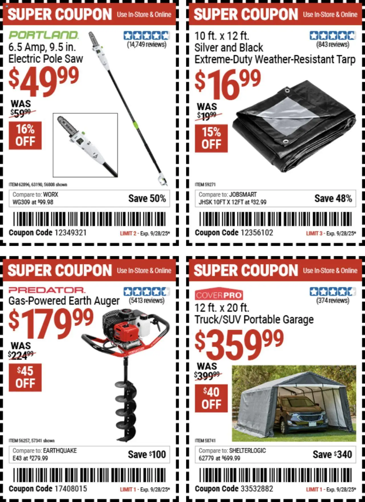 Harbor Freight Weekly Ad - valid from 15.09.2025 | Page: 8 | Products: Saw
