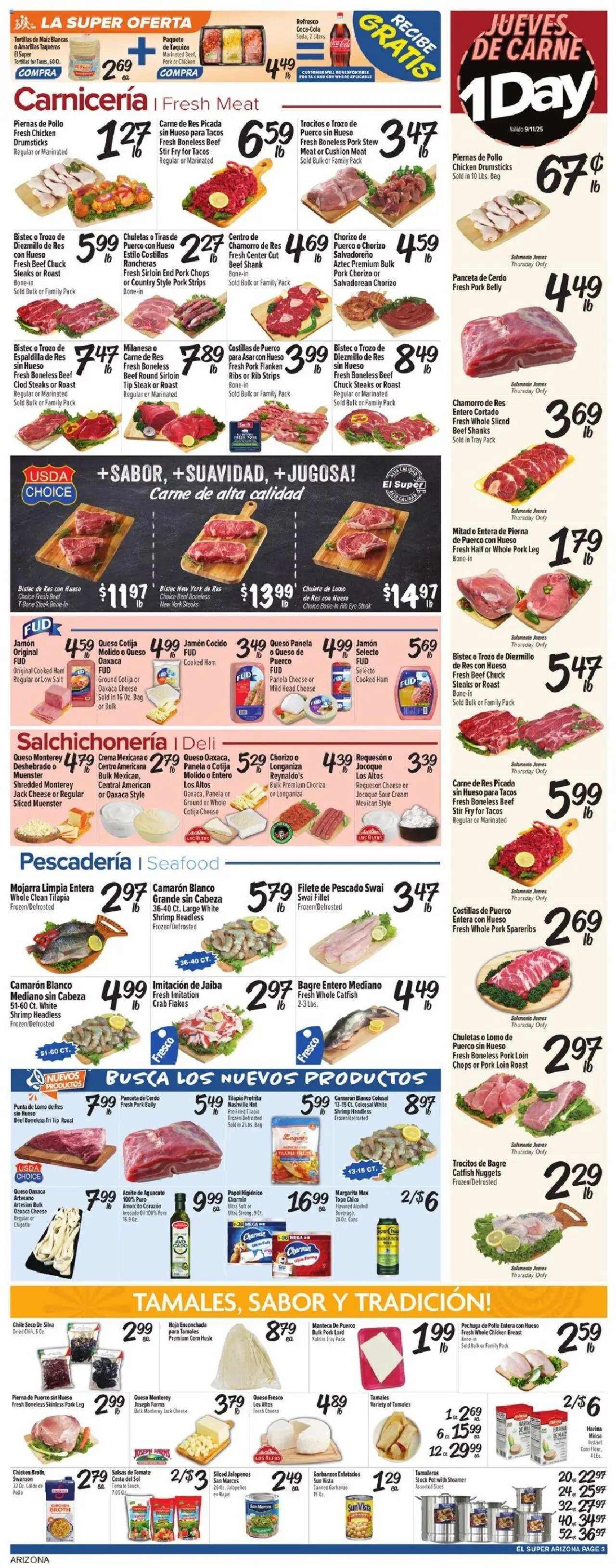El Super Weekly Ad - AK - valid from 10.09.2025 | Page: 3 | Products: Flakes, Cushion, Seafood, Bag