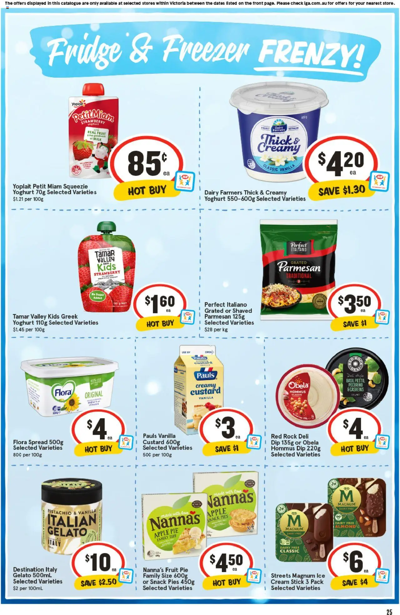 IGA catalogue - valid from 20.08.2025 | Page: 21 | Products: Cheese, Pastry, Vegetables, Freezer