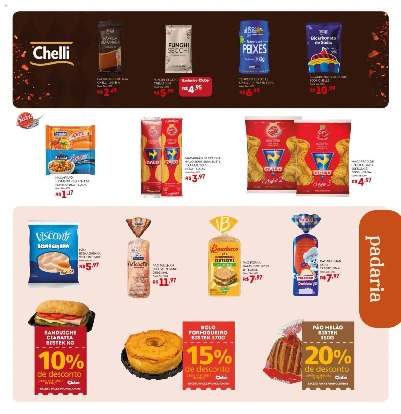Bistek Supermercados Folheto - válido de 25.02.2026 | Página: 9 | Produtos: Melão, Espaguete, Macarrão, Bolo