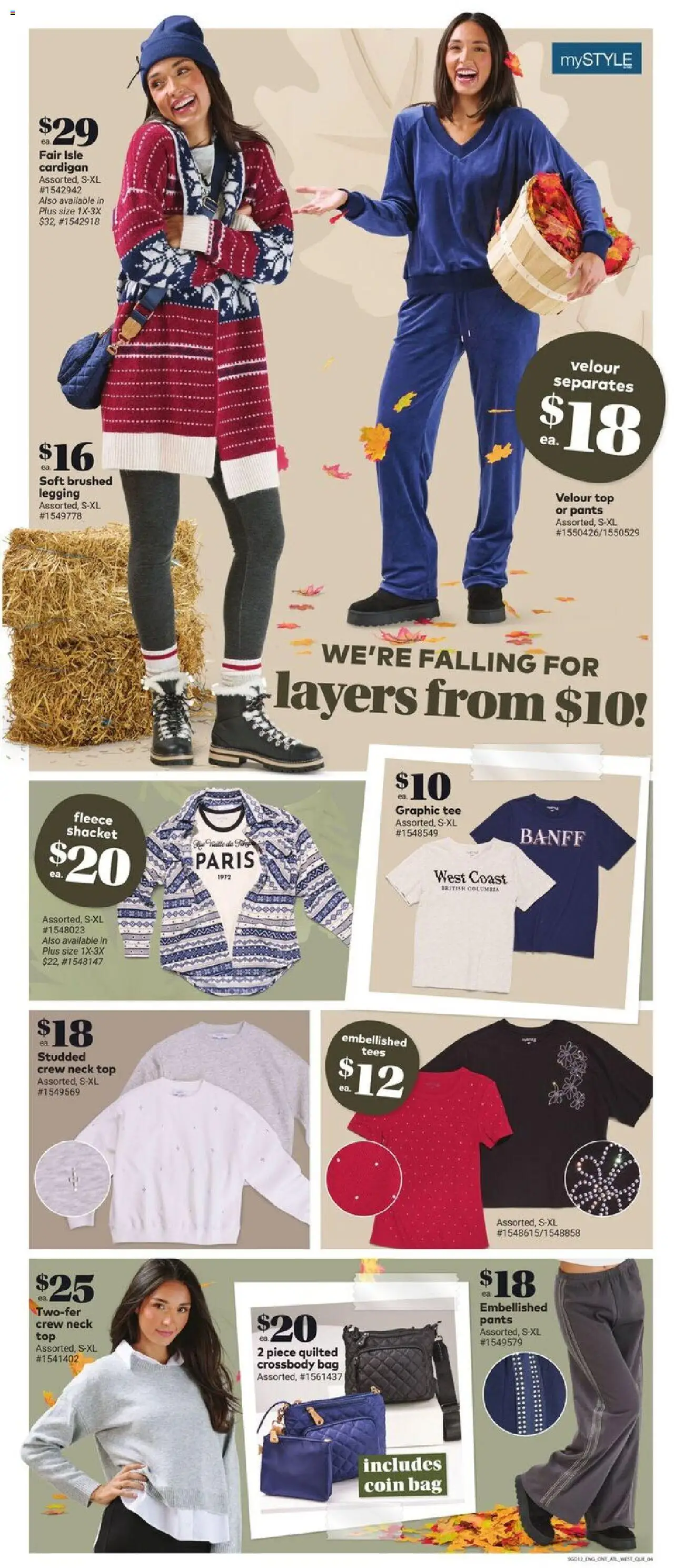 Giant Tiger flyer valid from 22.10.2025 | Page: 6 | Products: Cardigan, Bag, T-shirt, Pants