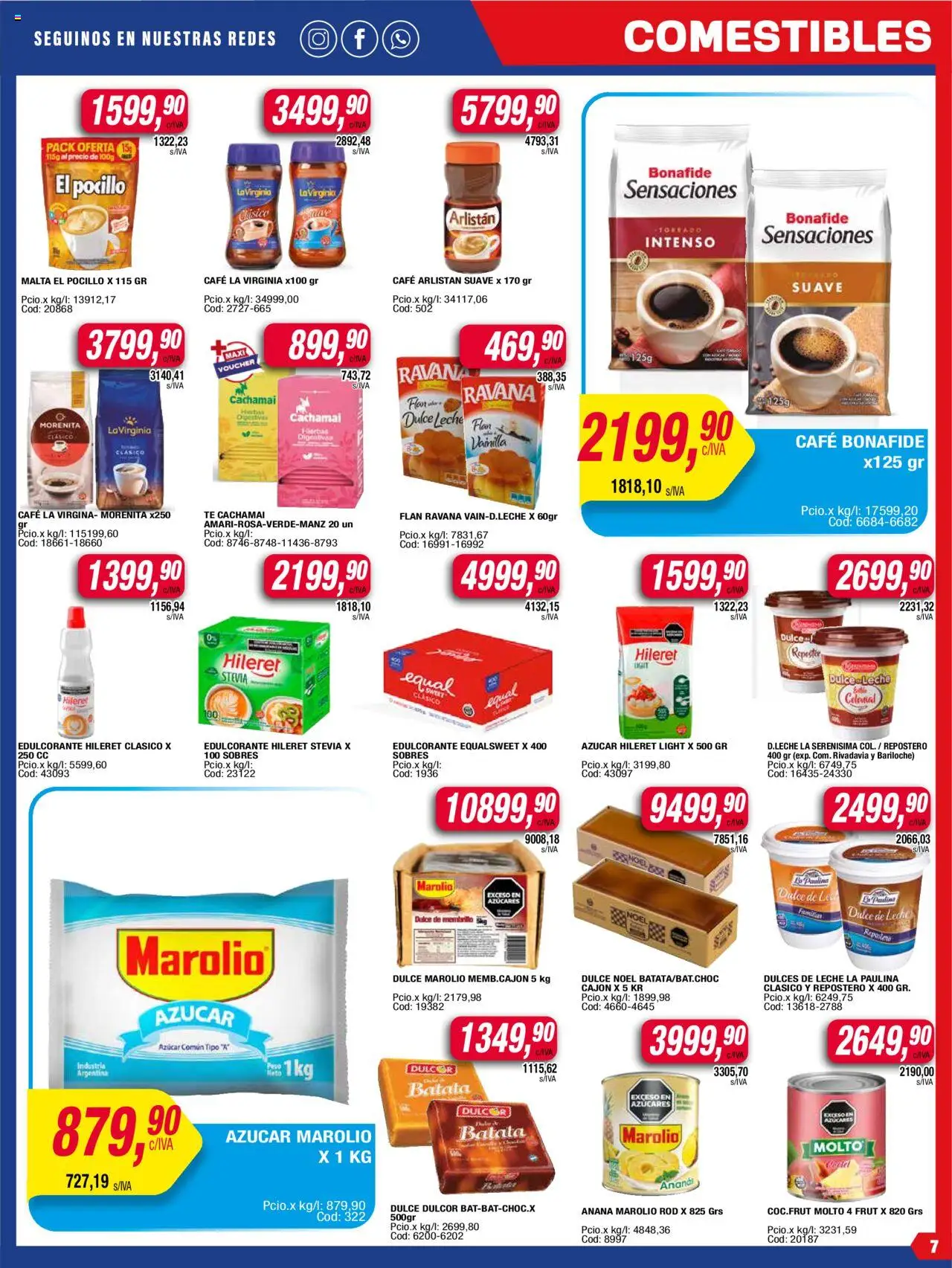 Maxiconsumo ofertas │ válido desde el 09.06.2025 | Página: 7 | Productos: Batata, Azucar, Leche, Cava