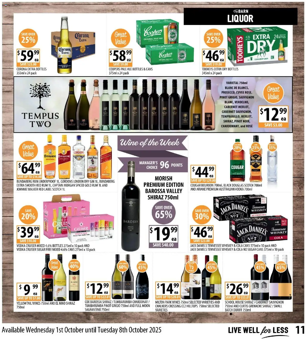 Supabarn catalogue - valid from 01.10.2025 | Page: 11 | Products: Wine, Bourbon, Gin, Rum