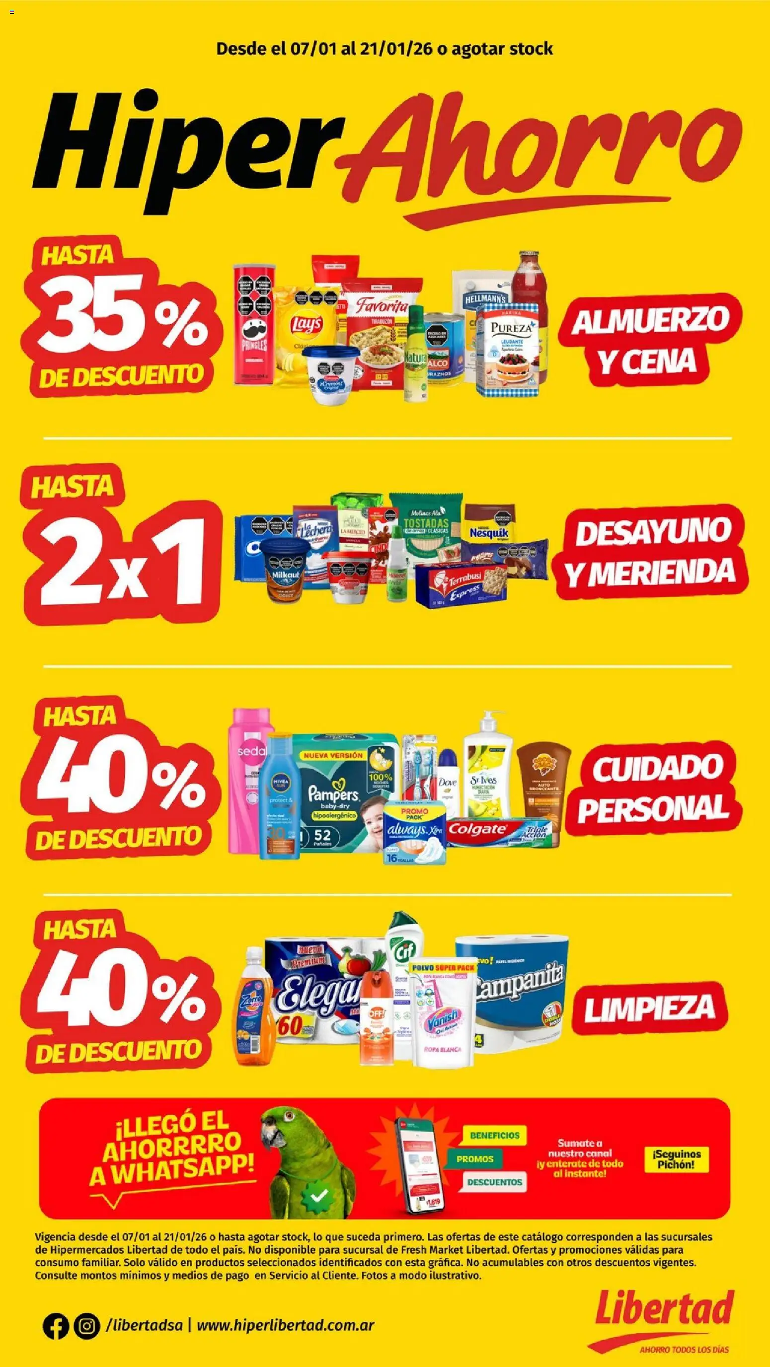 Hipermercado Libertad - Hiperahorro │ válido desde el 07.01.2026 | Página: 1 | Productos: Polvo, Auto bronceante, Ropa, Pañales