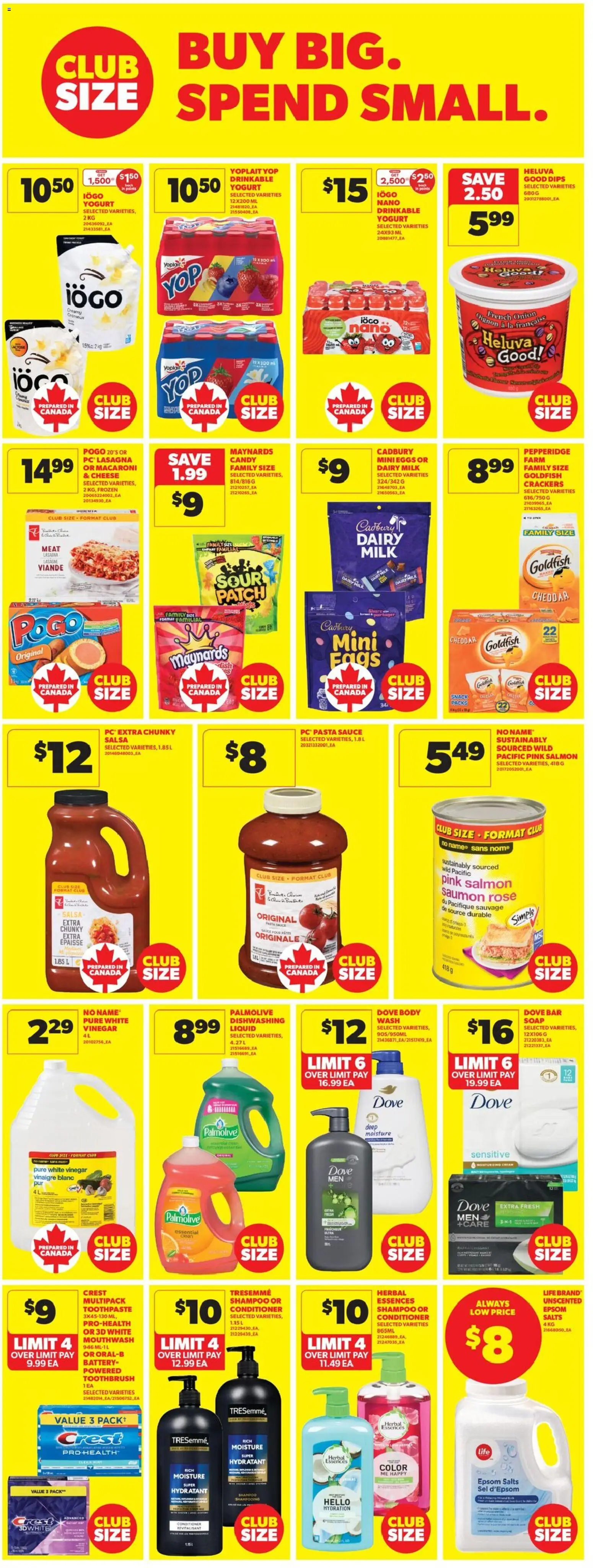 Real Canadian Superstore flyer valid from 09.04.2026 | Page: 19 | Products: Shampoo, Soap, Milk, Yogurt