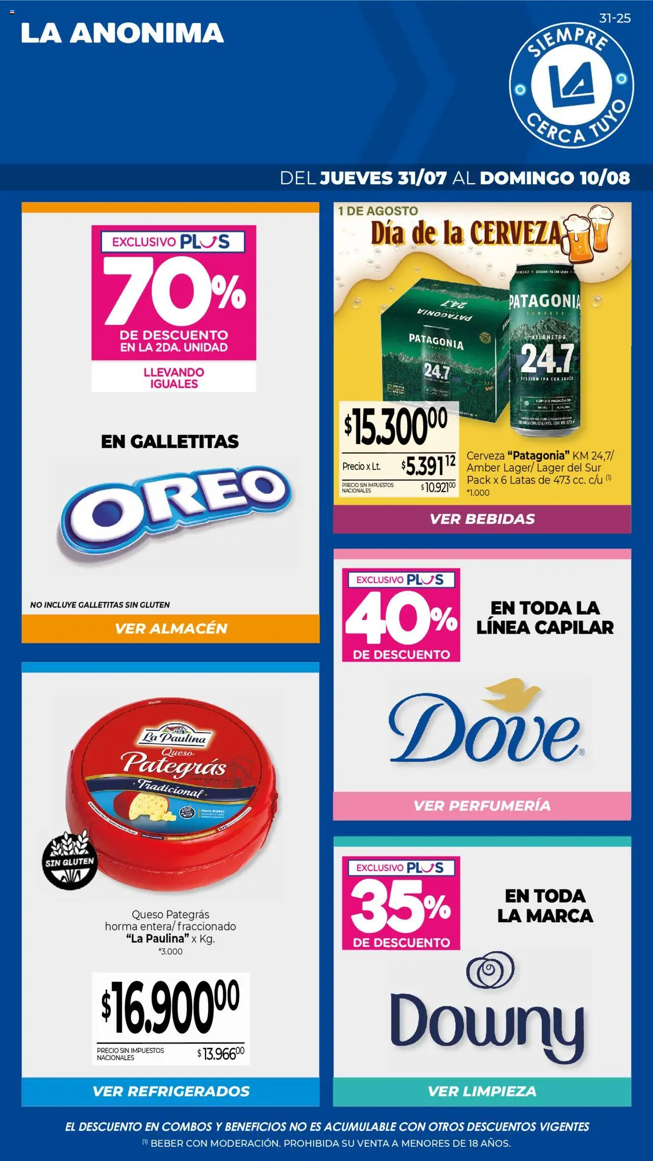 La Anonima - Insuperables - z3 │ válido desde el 31.07.2025 | Página: 1 | Productos: Peso, Galletitas, Queso, Cerveza