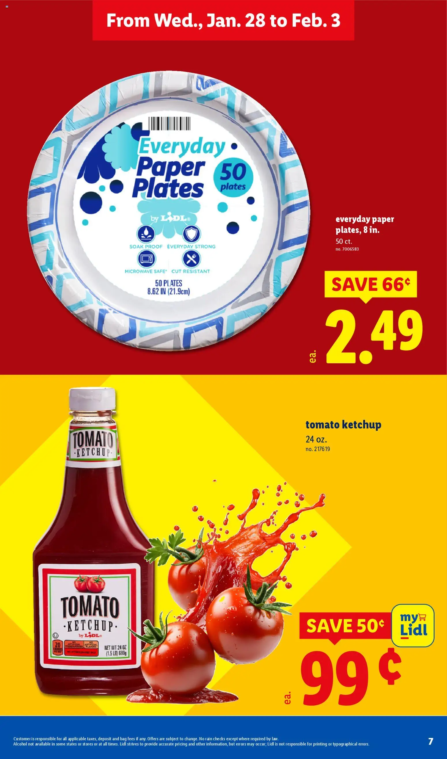 Lidl Weekly Ad - valid from 28.01.2026 | Page: 7 | Products: Microwave, Ketchup, Bag