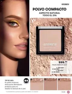 Nuevas ofertas de Andrea válidas en toda la República Mexicana desde el 13.07.2025. ¡Encuentra las mejores ofertas en Andrea - Catálogo Beauty Campaña 4! | Página: 27 | Productos: Polvo compacto, Mate, Polvo