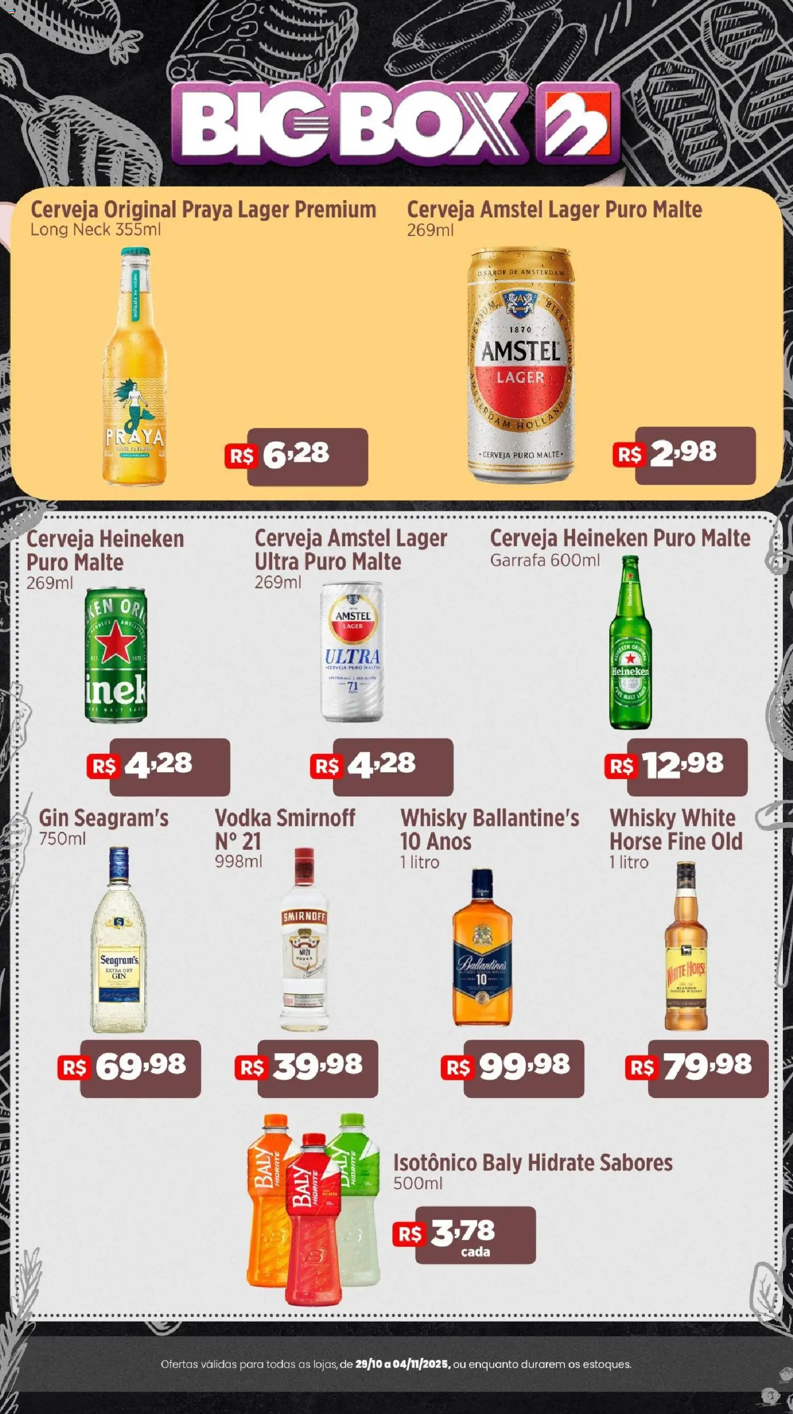 Big Box Folheto - válido de 29.10.2025 | Página: 2 | Produtos: Whisky, Heineken, Vodka, Isotônico