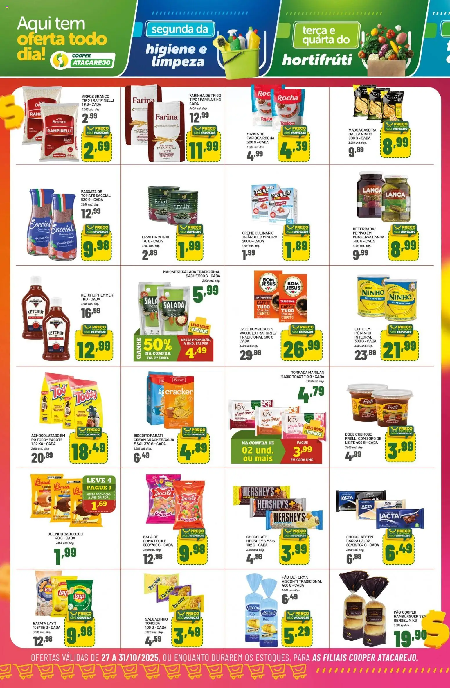 Cooper Folheto - válido de 27.10.2025 | Página: 2 | Produtos: Leite integral, Café, Salada, Bala