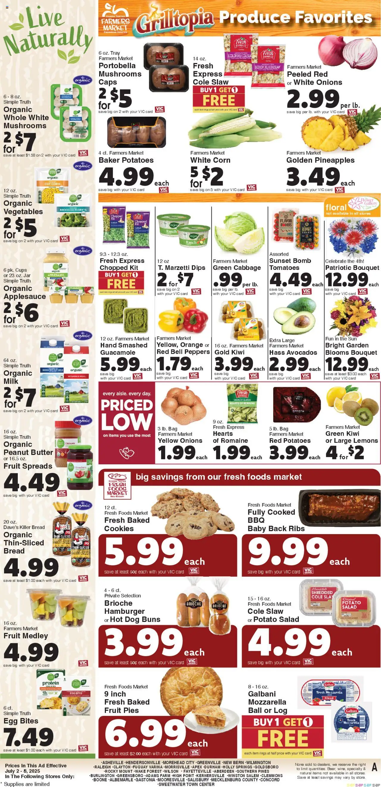 Harris Teeter Weekly Ad - valid from 02.07.2025 | Page: 13 | Products: Vitamin, Broccoli, Bread, Tomatoes